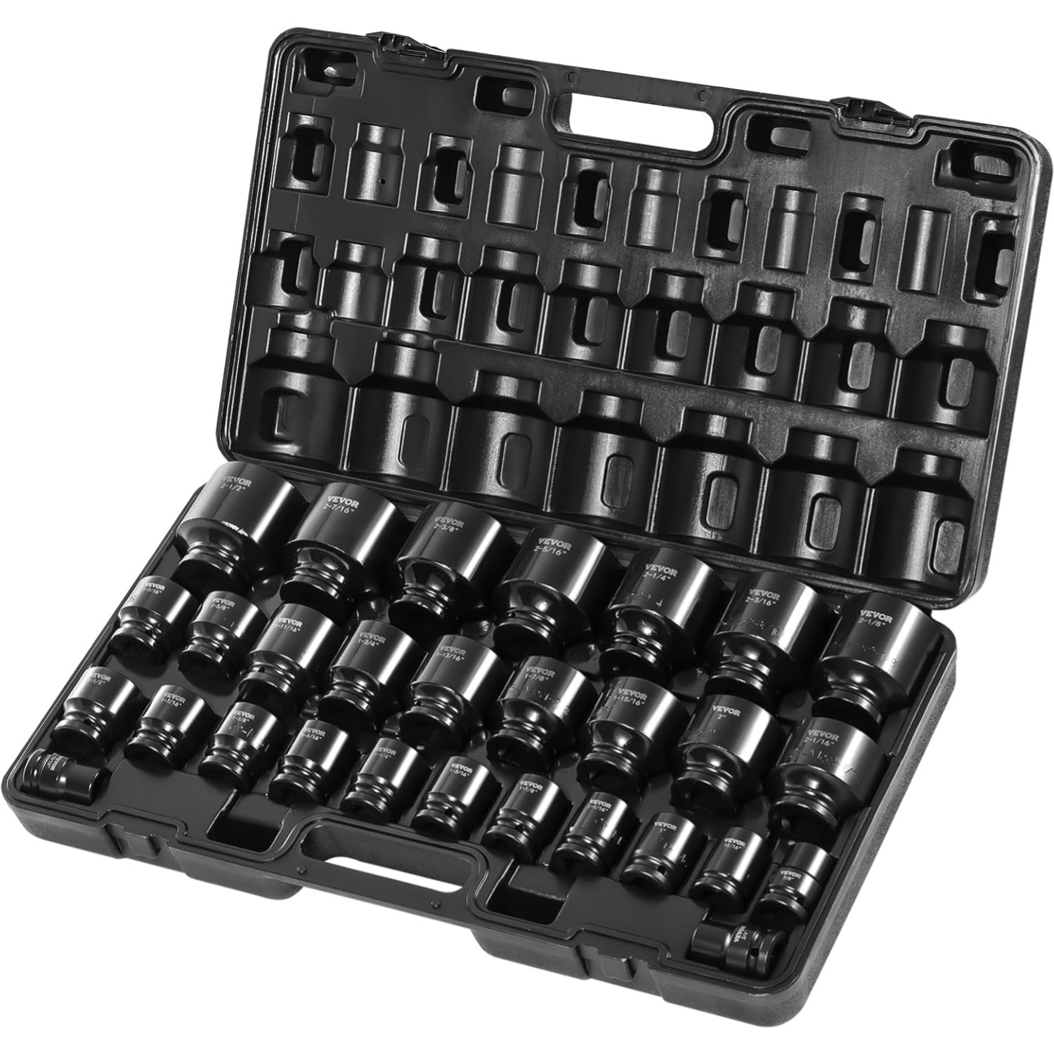Impact Socket Set 3/4 Inch Alloy Steel 29 Piece Heavy Duty Automotive Tools