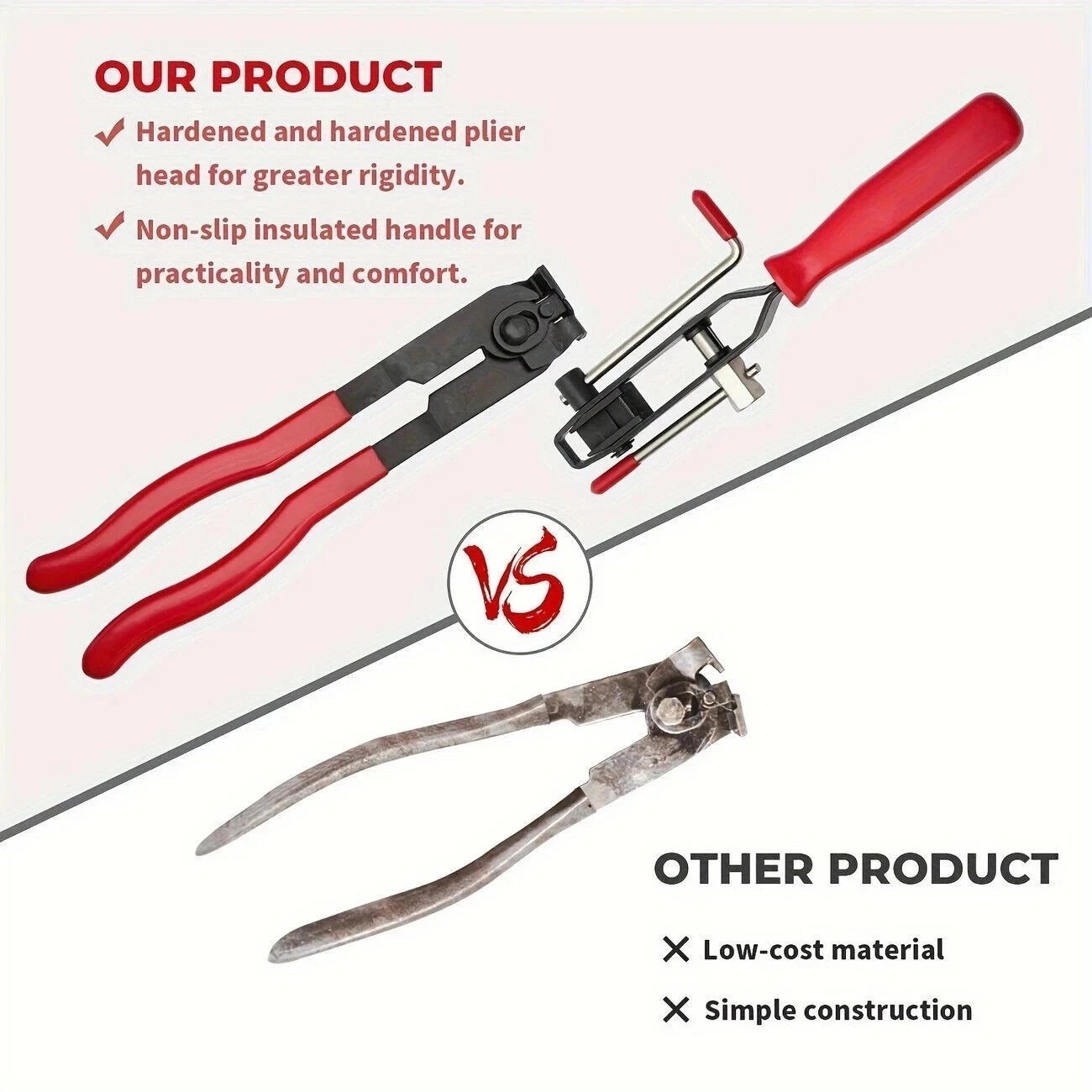 2Pcs CV Joint Boot Clamp Pliers Ear Type Banding Cutter Plier w 20PCS of Clips