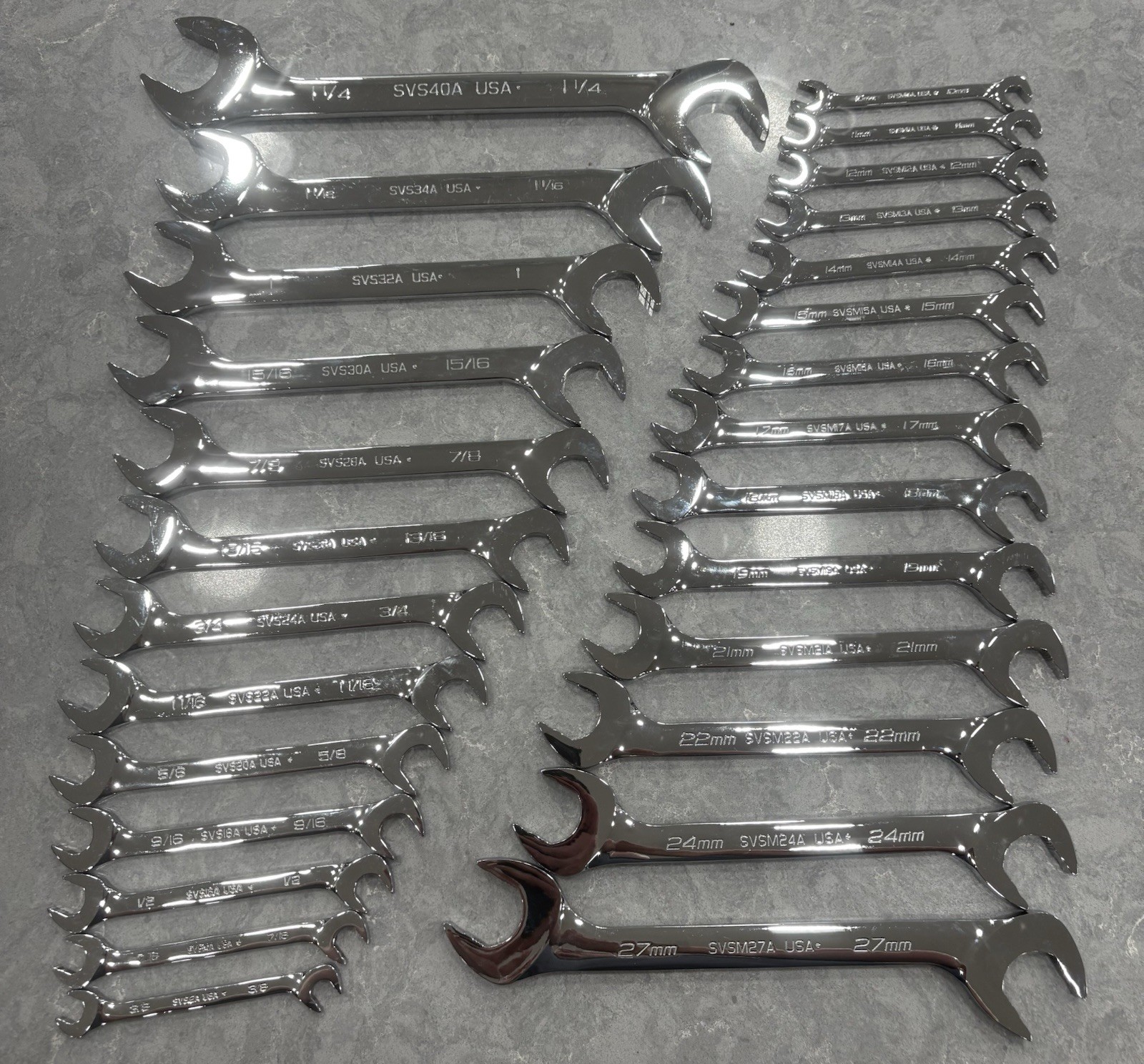 Snap-On FDP SAE And Metric Four Way Angle Wrench Set