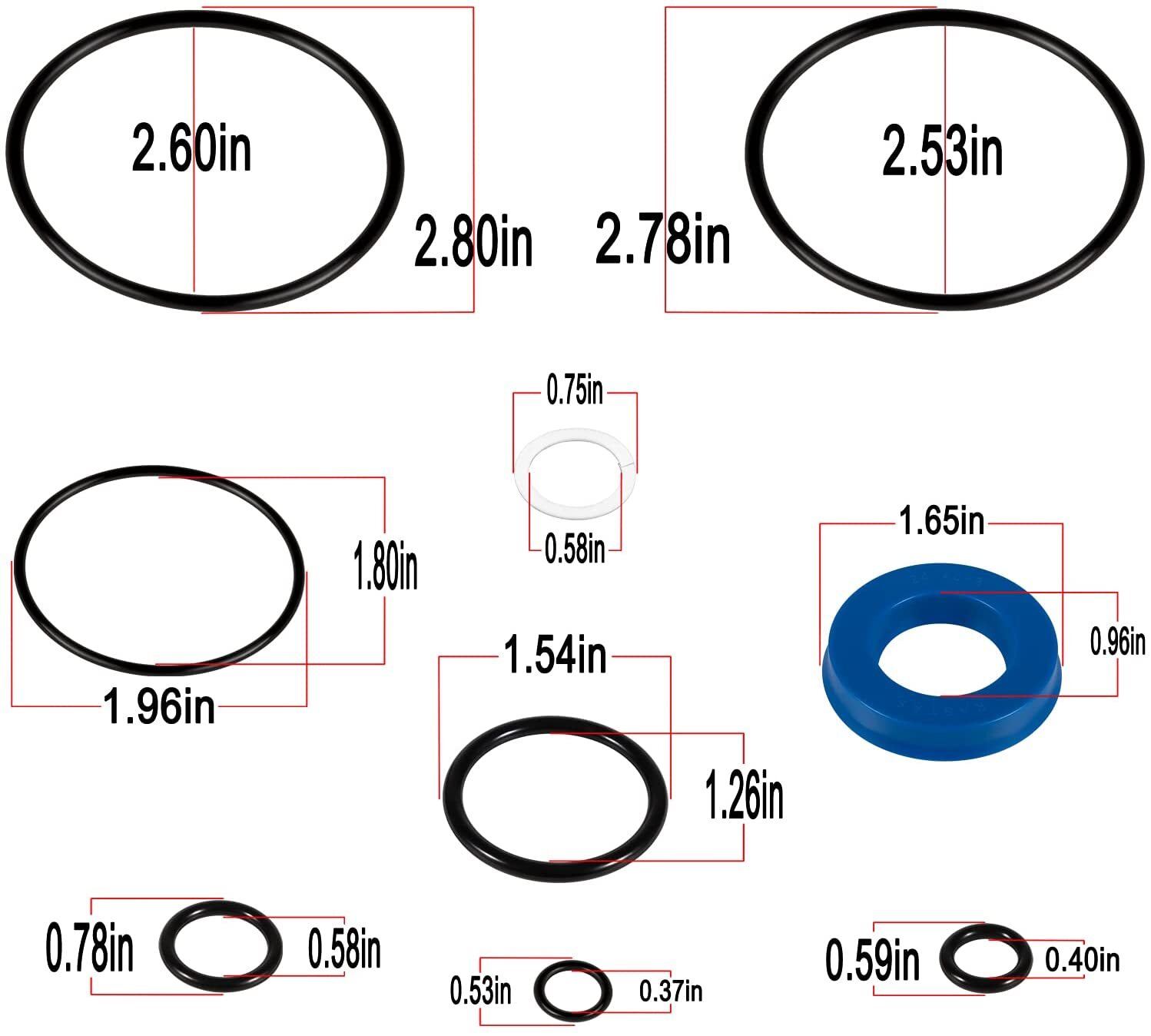 Floor Jack Seal Kit for Sears, Craftsman, MVP – 214.50136, 50136, G-493LWM