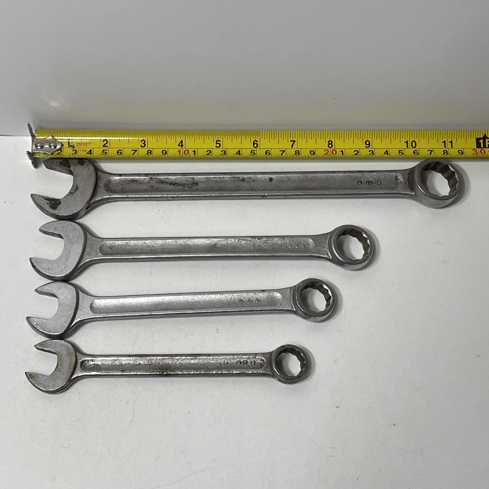 Lot of 4 Penens Corp 12pt Combo Wrench Tool Chicago USA VTG 7/8 3/4 11/16 5/8