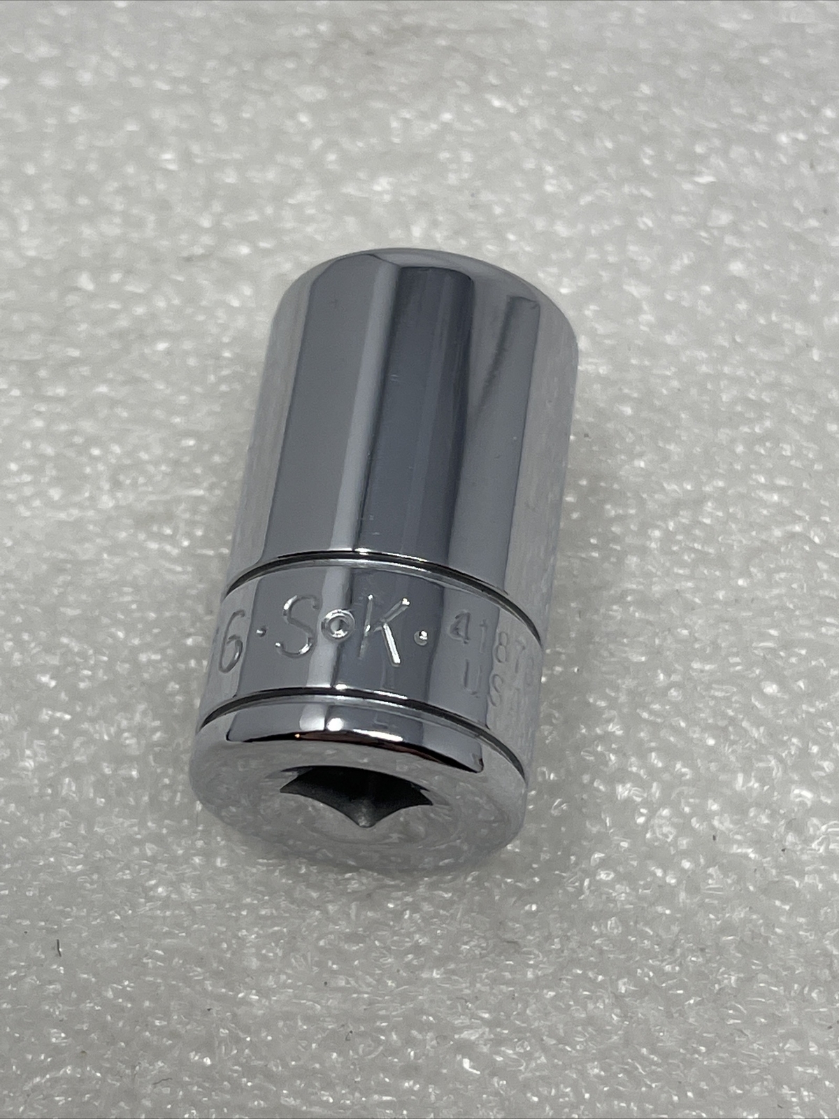 9/16” SK Tools 1/4″ Drive, 6 Point, Semi-Deep SAE Chrome Socket, USA, 41878