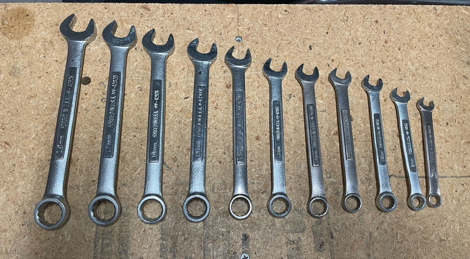 Craftsman USA 20 pc SAE Metric Combination Wrench Sets. Mostly VV 18-8mm 1”-5/16