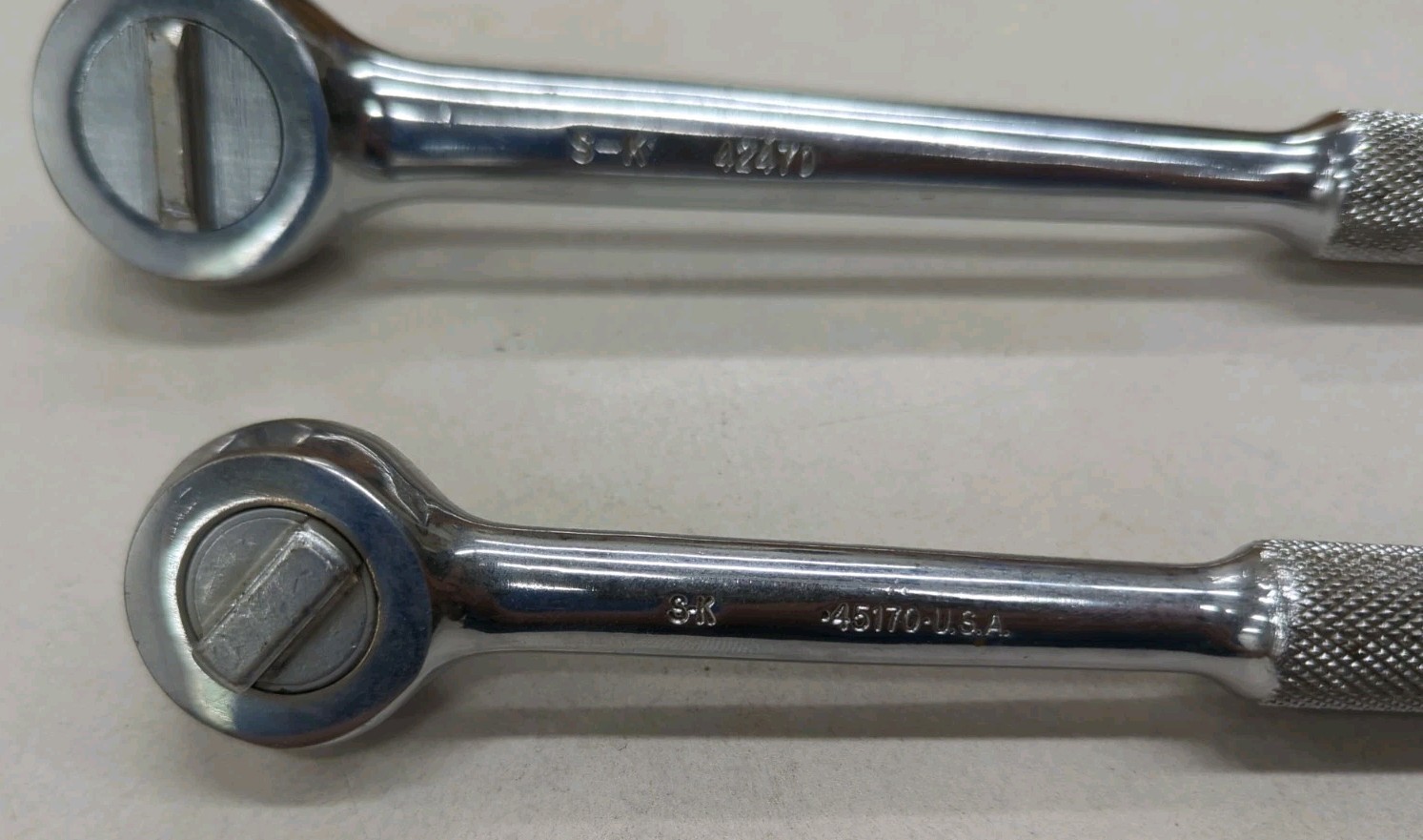 2pc Vintage S-K USA Ratchet Set 1/2″ 42470 & 3/8″ 45170