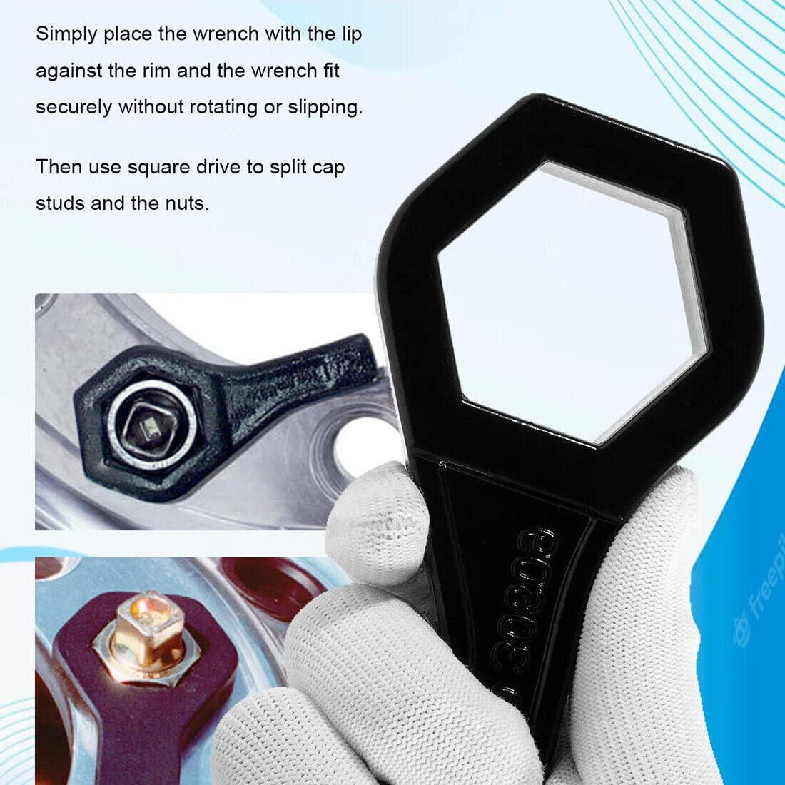 for Tire Service Tool 30609 Porkchop TX9 Cap Nut Wrench SAE 1-1/2″