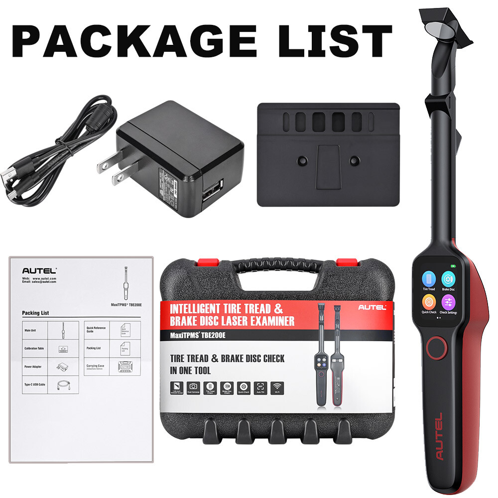 Autel MaxiTPMS TBE200 Laser Tire Tread Depth & Brake Disc Wear Examiner tool