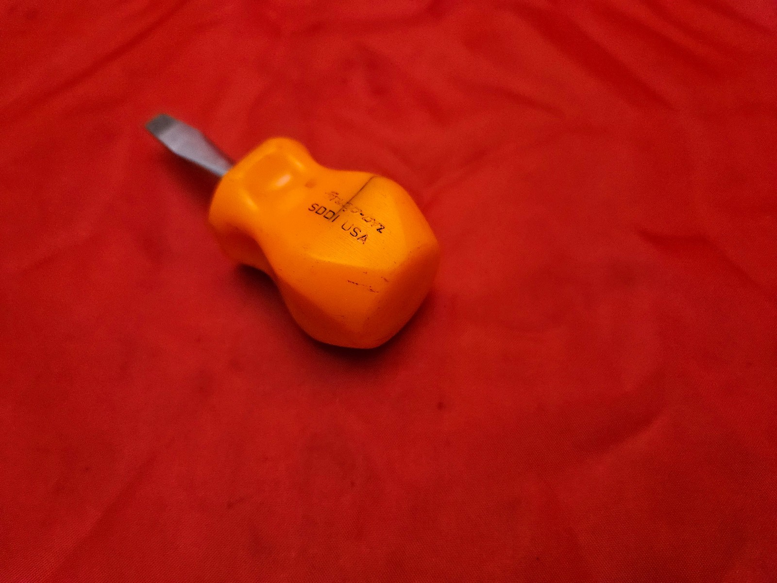 Snap-on SDD1 1/4″ Flat Head Stubby Screwdriver Orange Hard Handle USA AS IS i1
