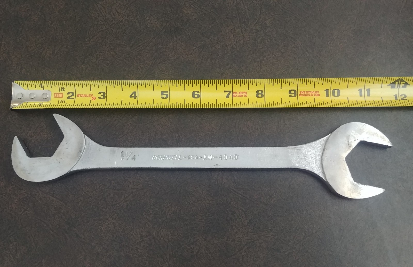 Cornwell 1-1/4″ 4-Way Angled Wrench [AW-4040] *MADE IN USA* *NO OWNERS MARKS*