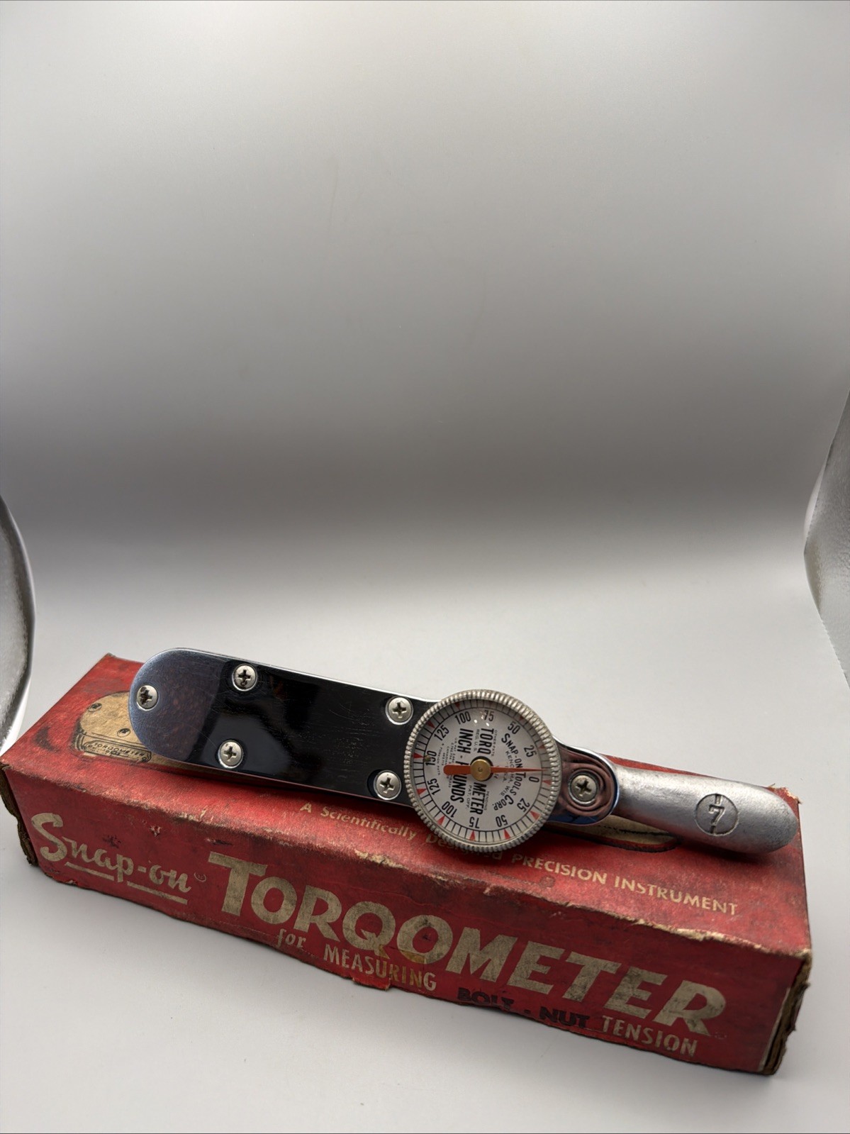 VINTAGE SNAP-ON TQ12B 3/8″ Drive Torqometer 150 Inch-Pounds Torque Wrench