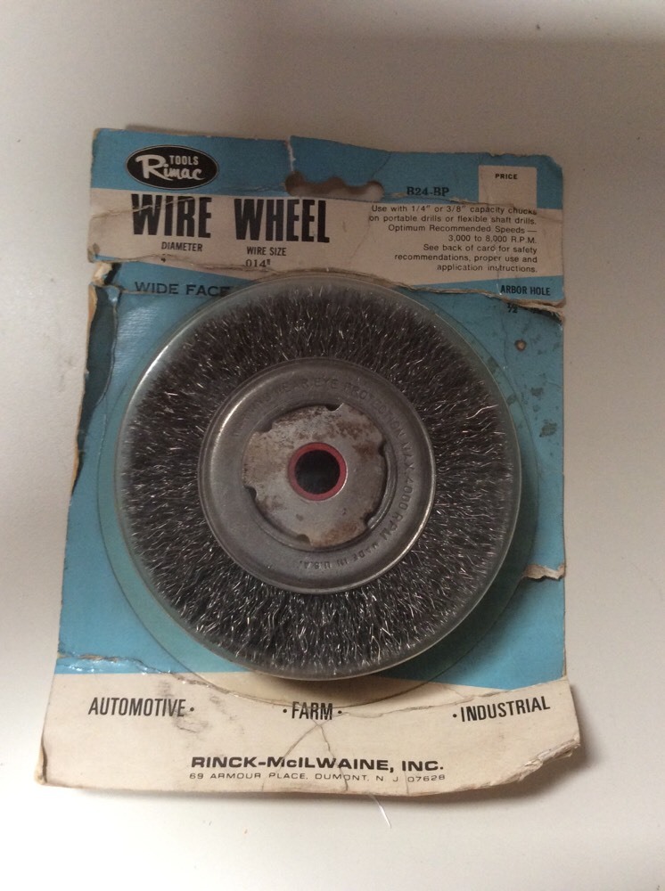 Rimac B24-BP Wire Wheel – 4″ Dia. Wire Size .014″ : Arbor Hole 5/8″-1/2″