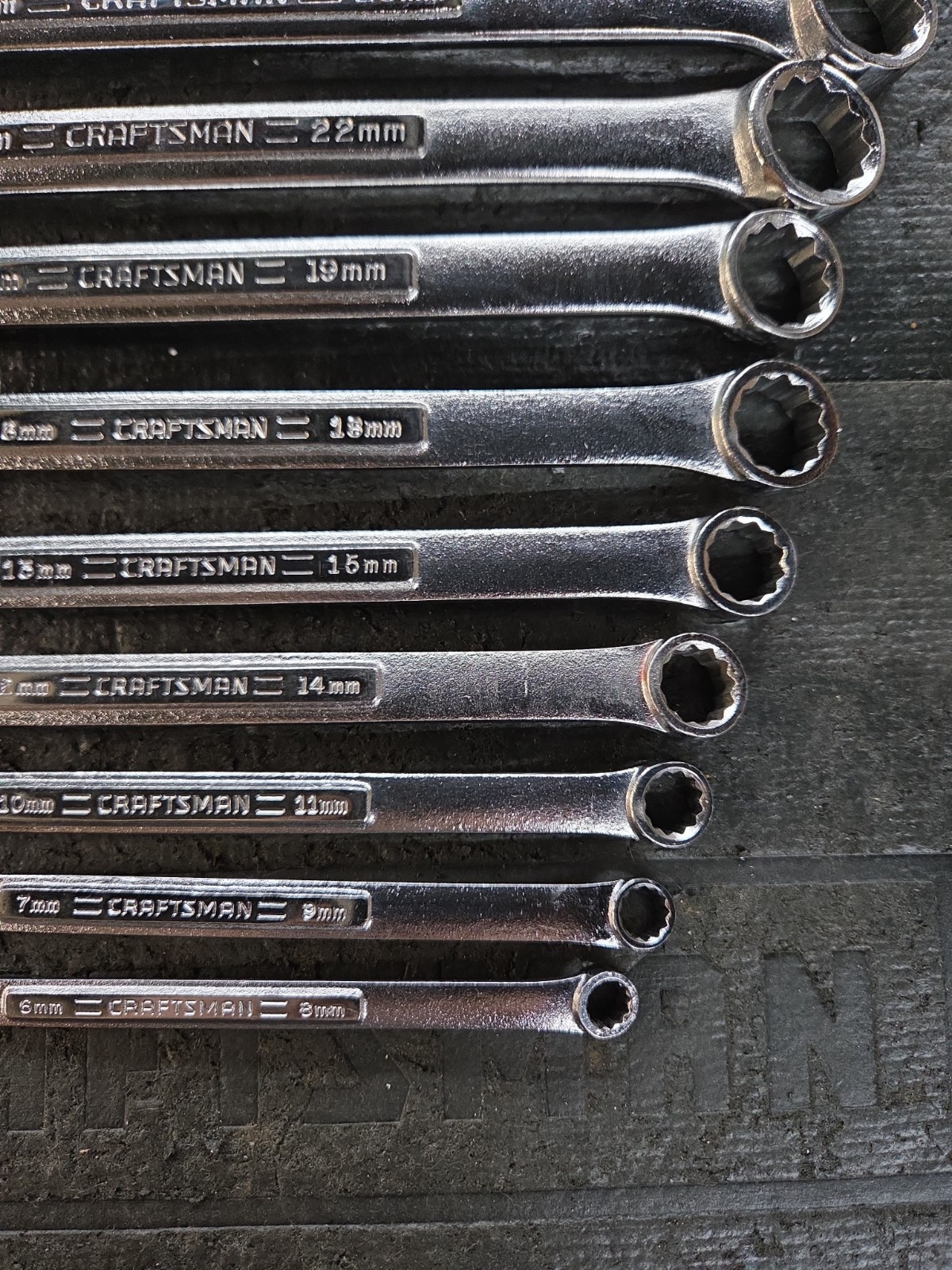 Craftsman Metric Double Box End Wrench Set 12 Point 6mm to 24mm 10pc Made in USA