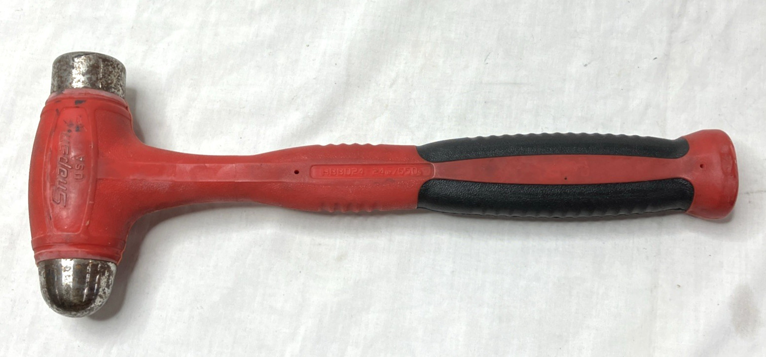 Snap-on HBBD24 24 oz Dead Blow Ball Peen Hammer 13” USA Mechanics Tool