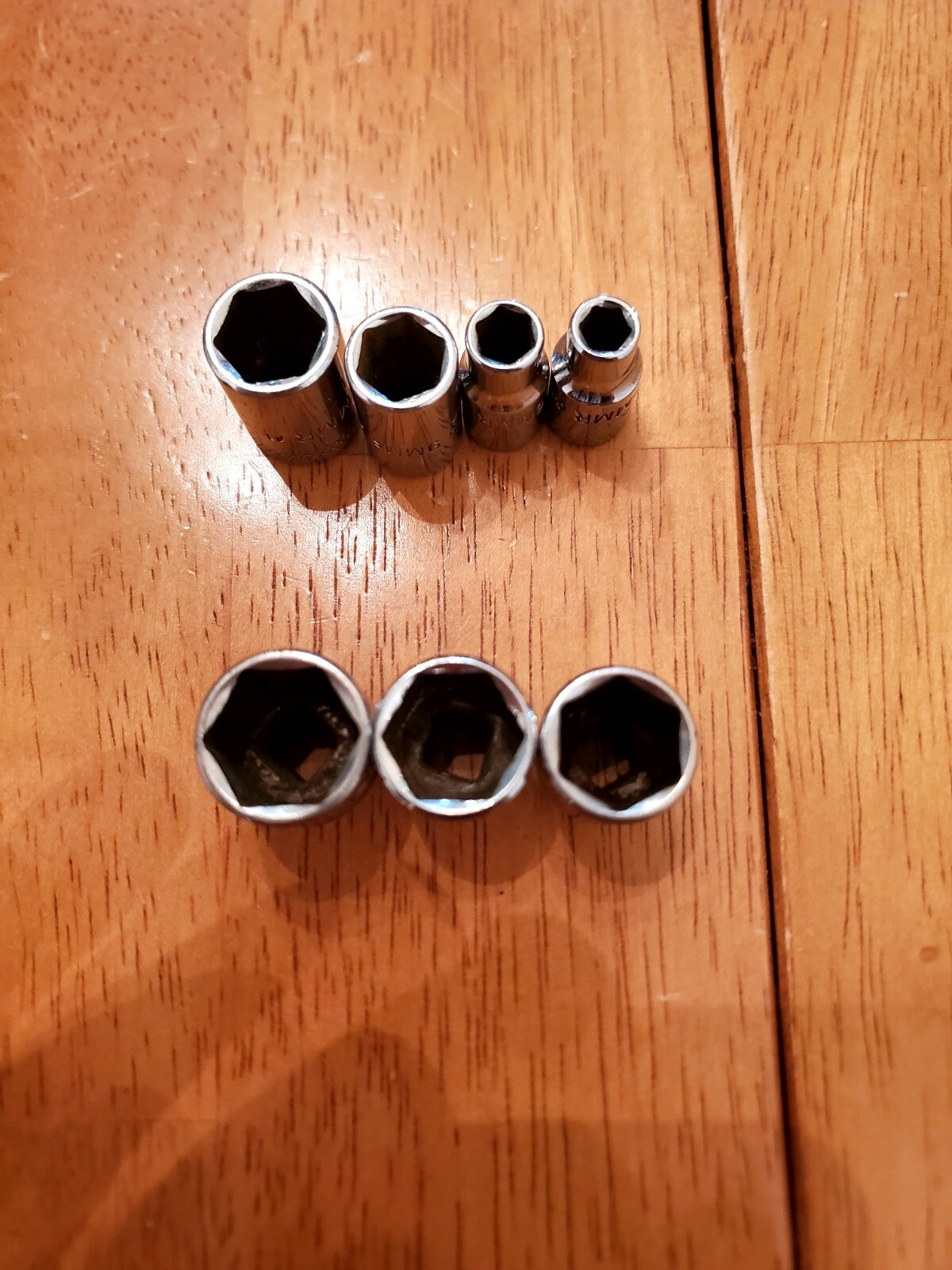 Mac Tools 1/4 Drive 5 6 9 11 12 13 14MM Shallow 6PT Sockets Lot Of 7