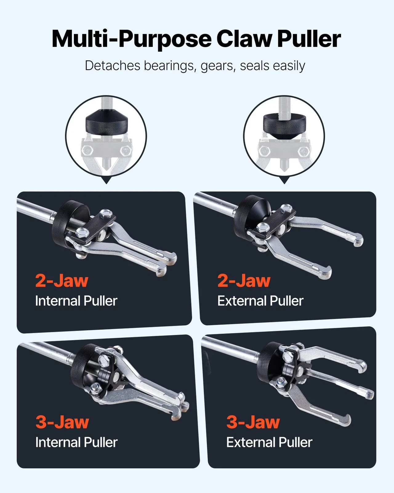 9-Way Slide Hammer Puller Set Front Rear Wheel Hub Bearing Remover 15PCS