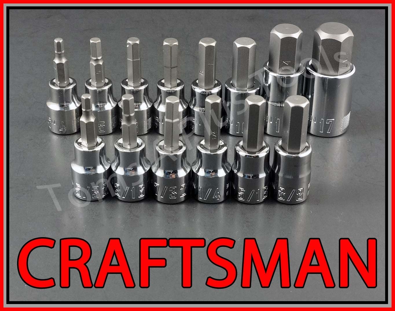 CRAFTSMAN TOOL 27pc SAE METRIC MM Hex Allen Torx key ratchet wrench socket set