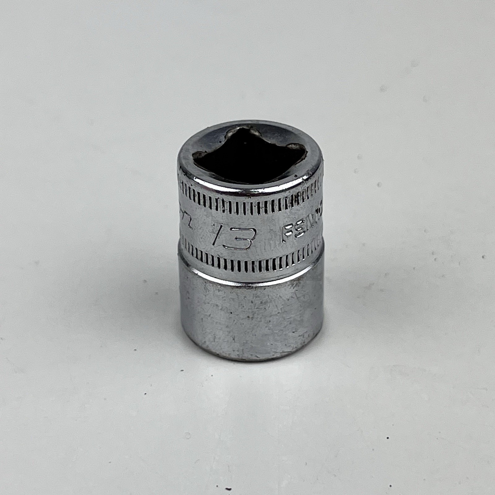 Snap-on 3/8″ Drive 13mm Metric 6 Point Shallow Chrome Socket FSM131