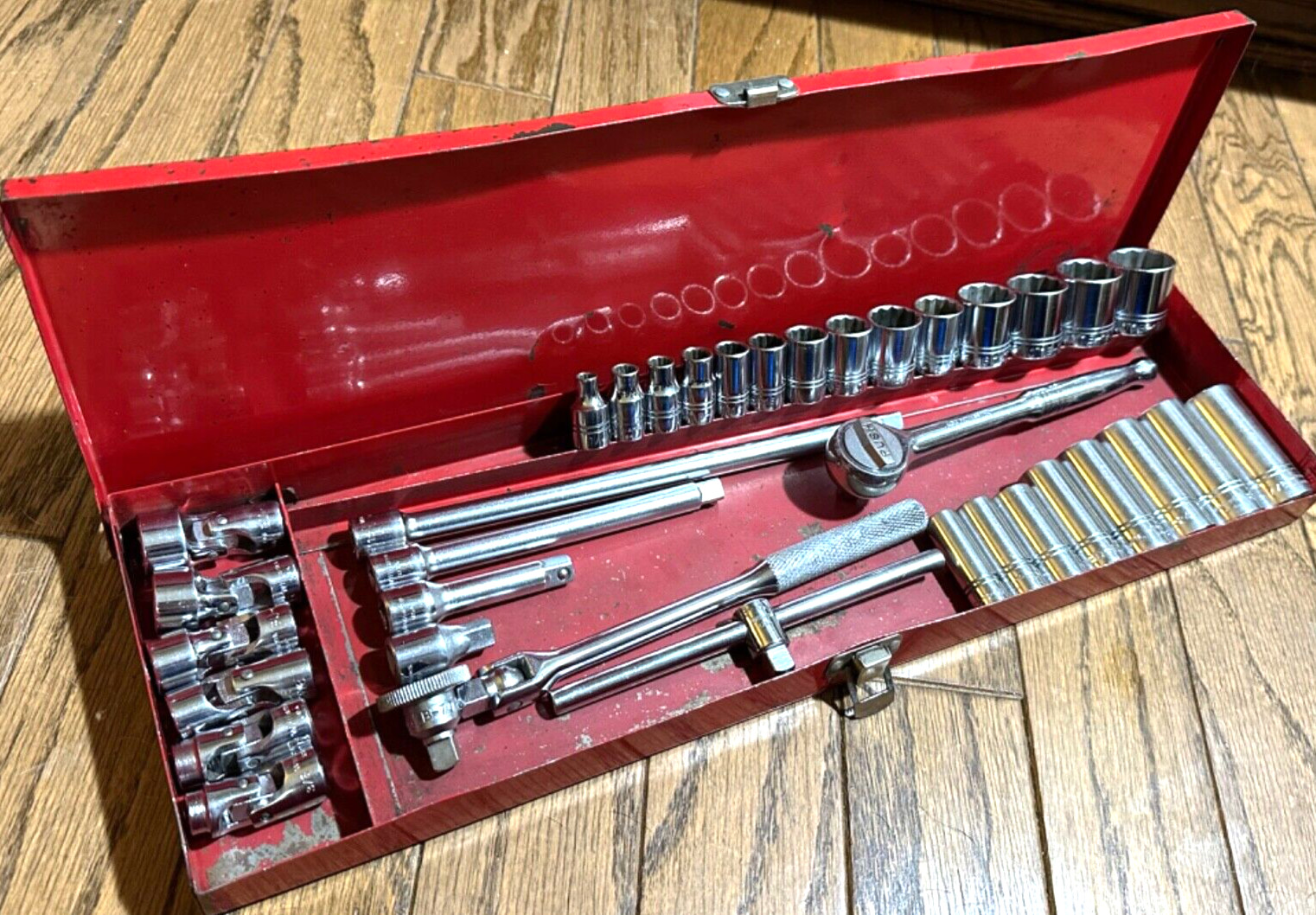 🇺🇸 Williams Tools 3/8 Socket Set General Service Extension Breaker Bar Lot Box