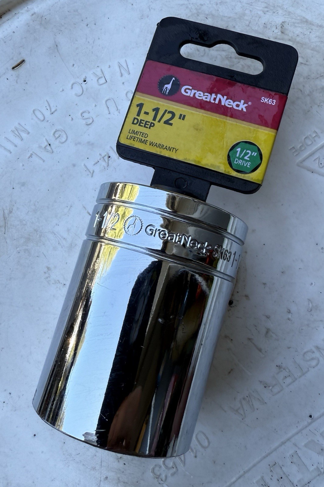 1-1/2″ GreatNeck Deep Socket SK63 6Pt. Read Description.