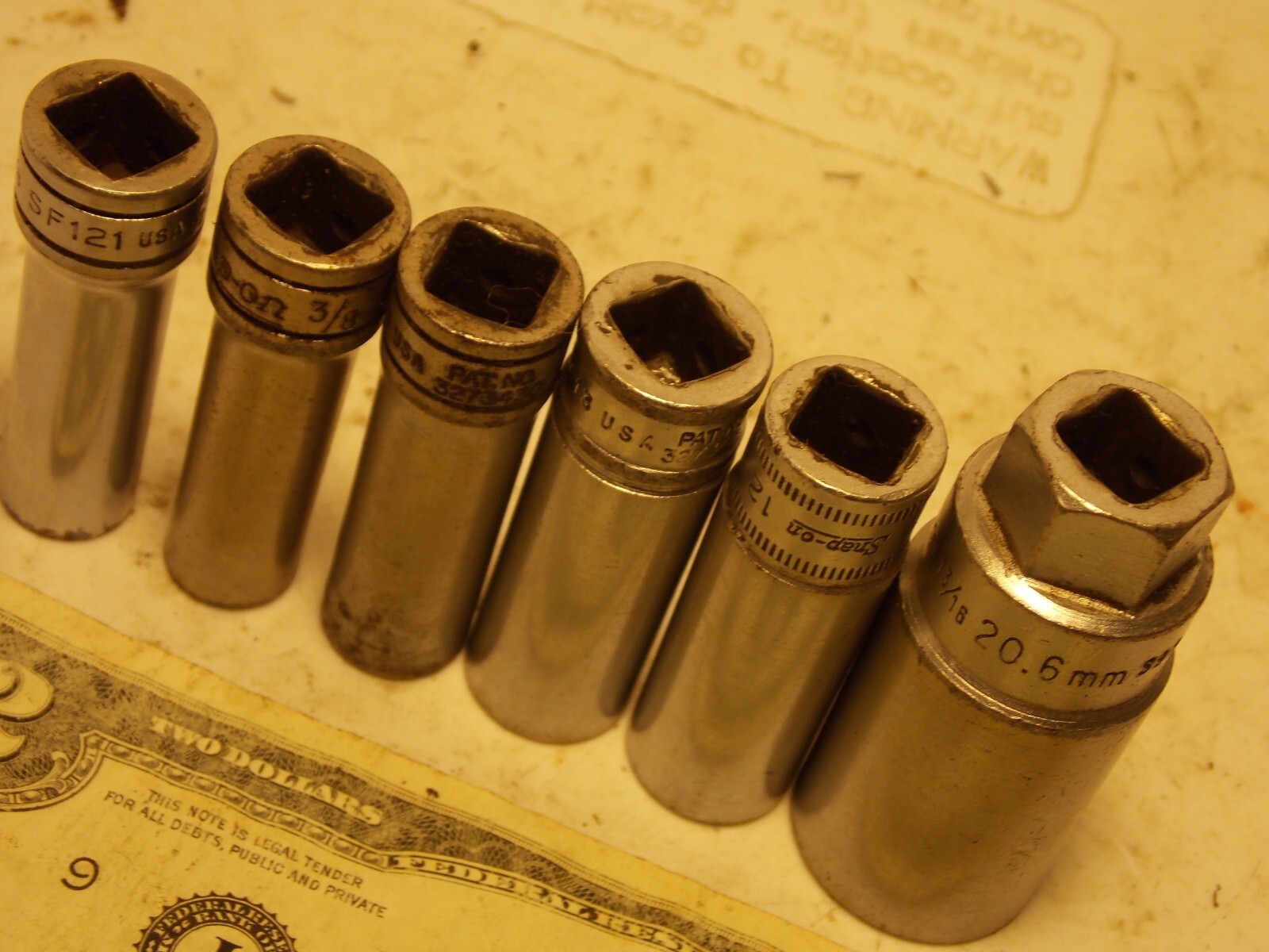 Snap on 3/8″ Drive Deep Chrome Sockets Singles 3/8 7/16 13/16 FREEShipAfr1