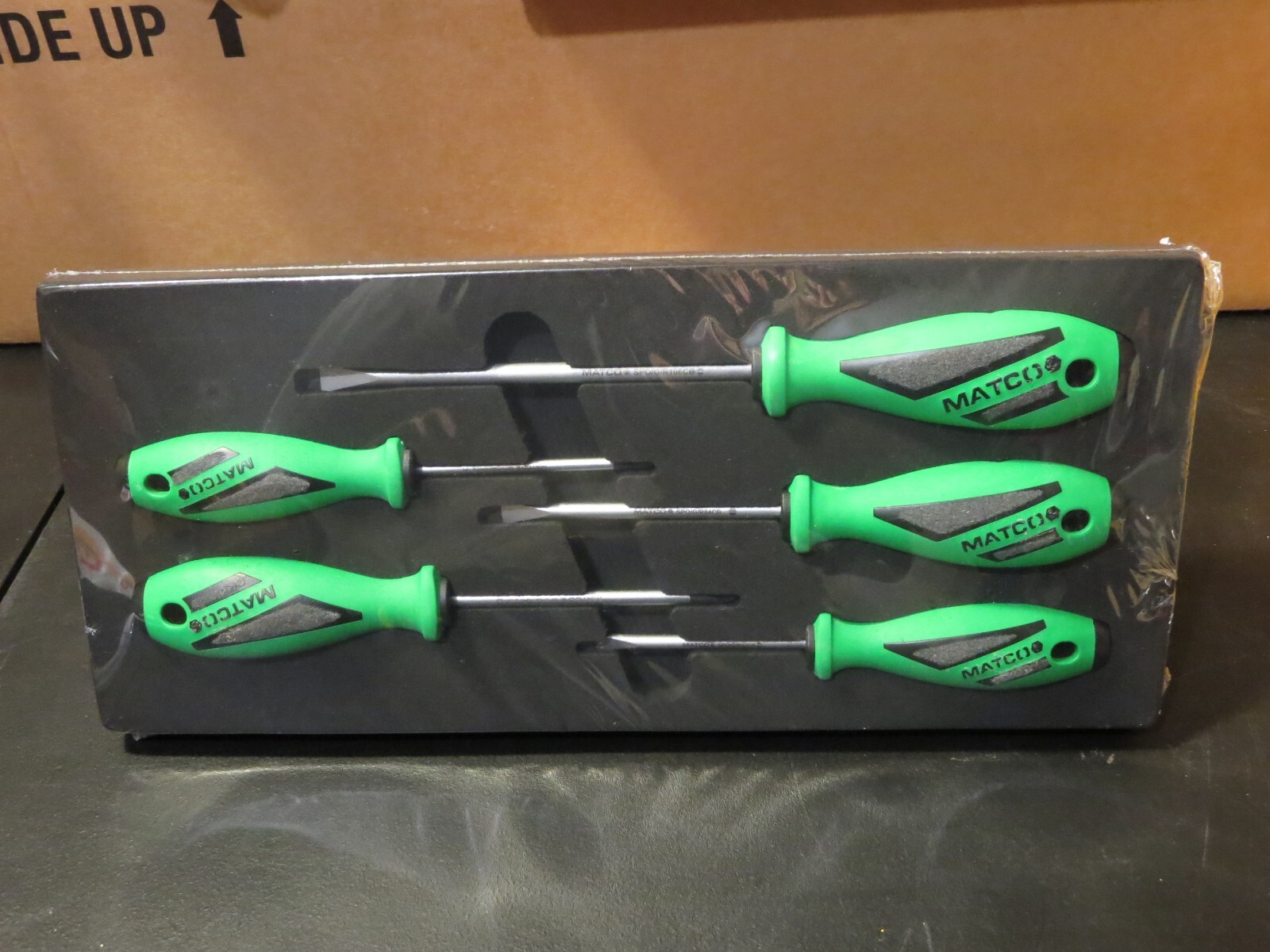 Matco 5pc. Screwdriver Set SSPCG5CA Green with form fit tray , New