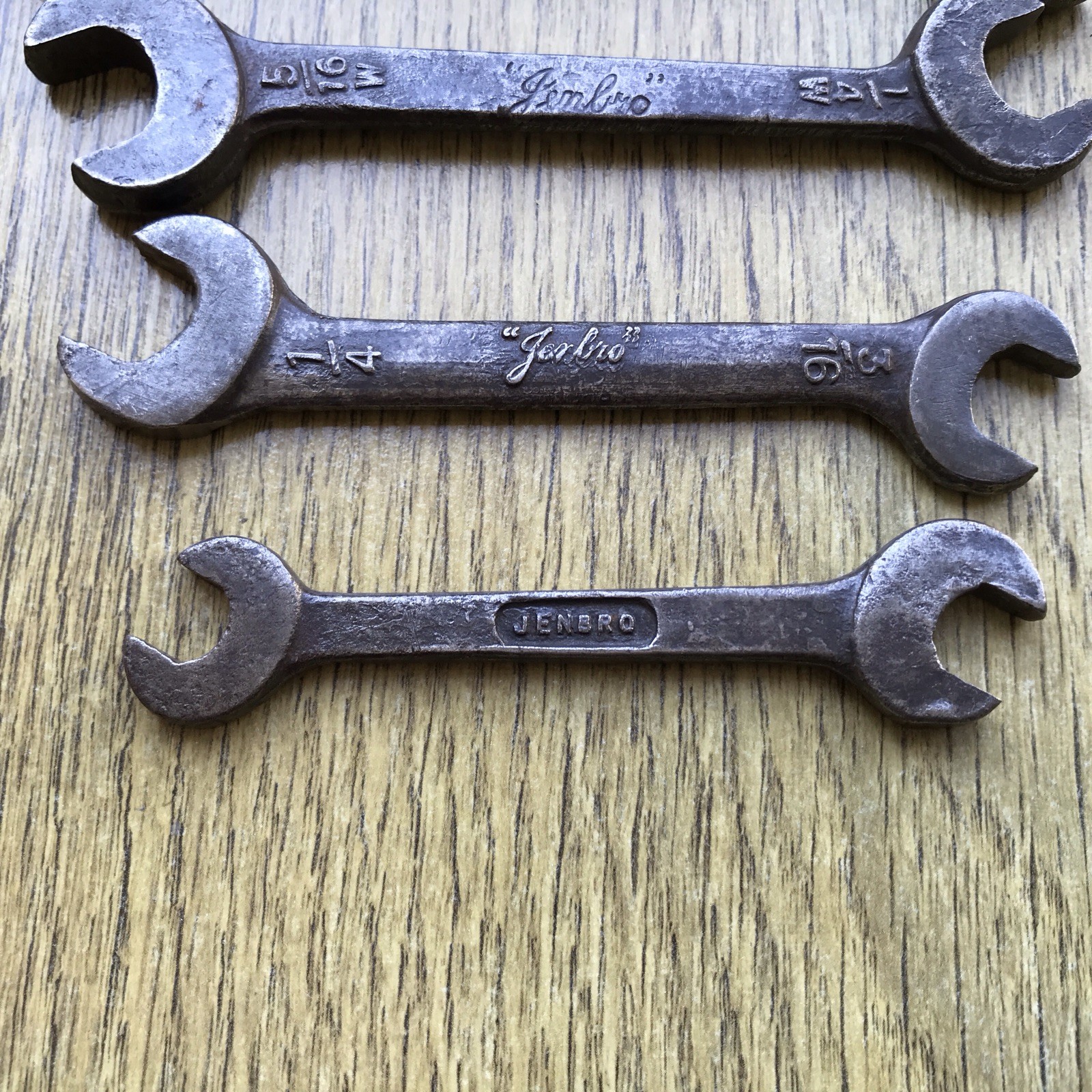 5 Vintage Jenbro Whitworth Spanner’s 7/16” to 1/8” Whitworth.