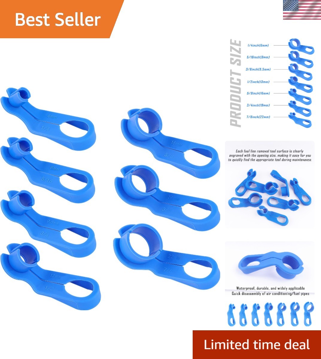 7PCS Fuel Filter Removal Tool Set – Compatible with GM, Ford, Chrysler