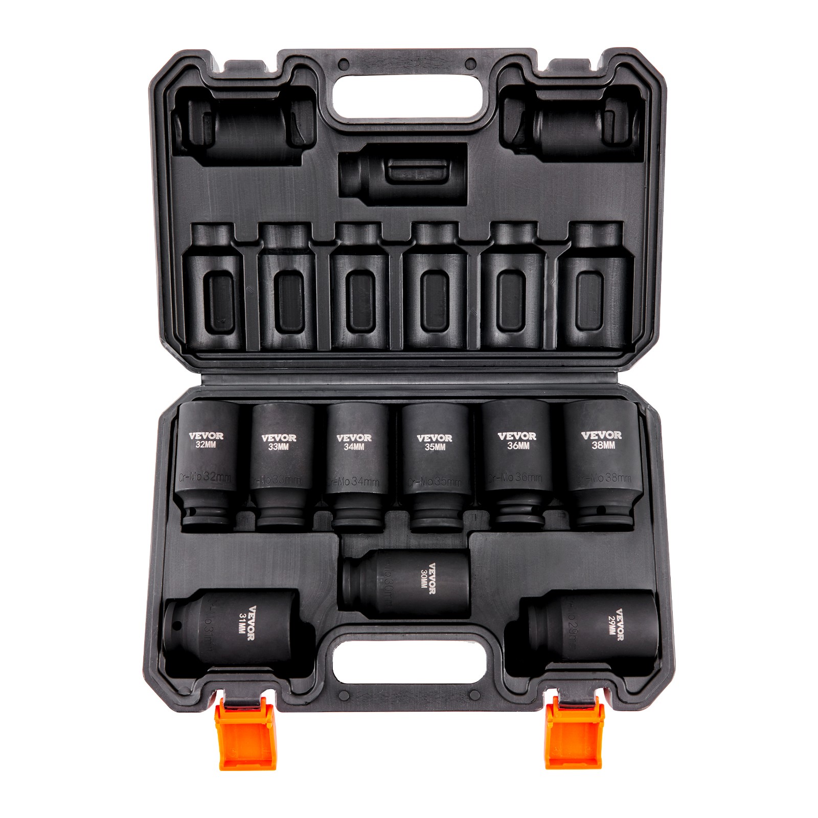VEVOR Impact Sockets Set 9pcs 6-Point 1/2in Metric Drive Bit Ratchet Tool Kit