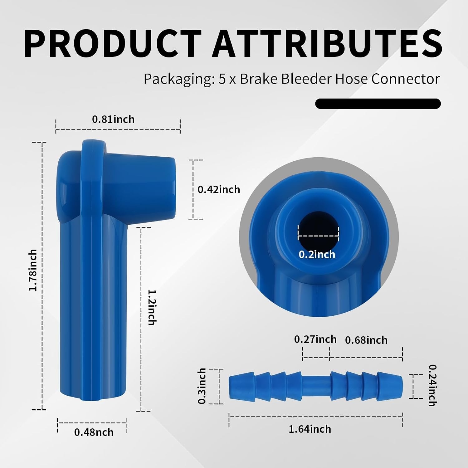 Quick Change 5PCS Brake Bleeder Connectors – Compatible with Most Vehicles