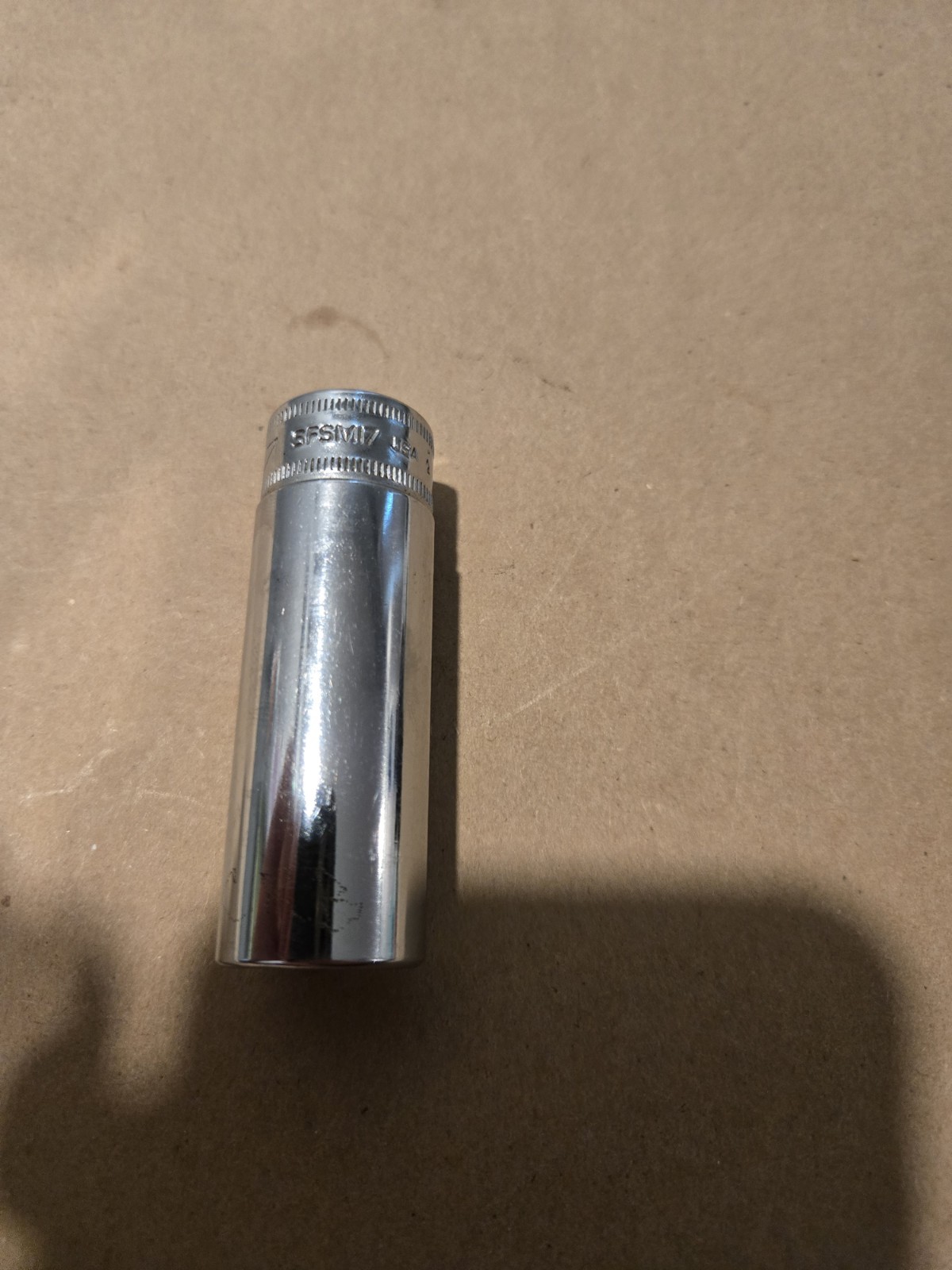 Snap On 3/8″ Drive 17MM 6PT Metric Deep Chrome Socket USA SFSM17