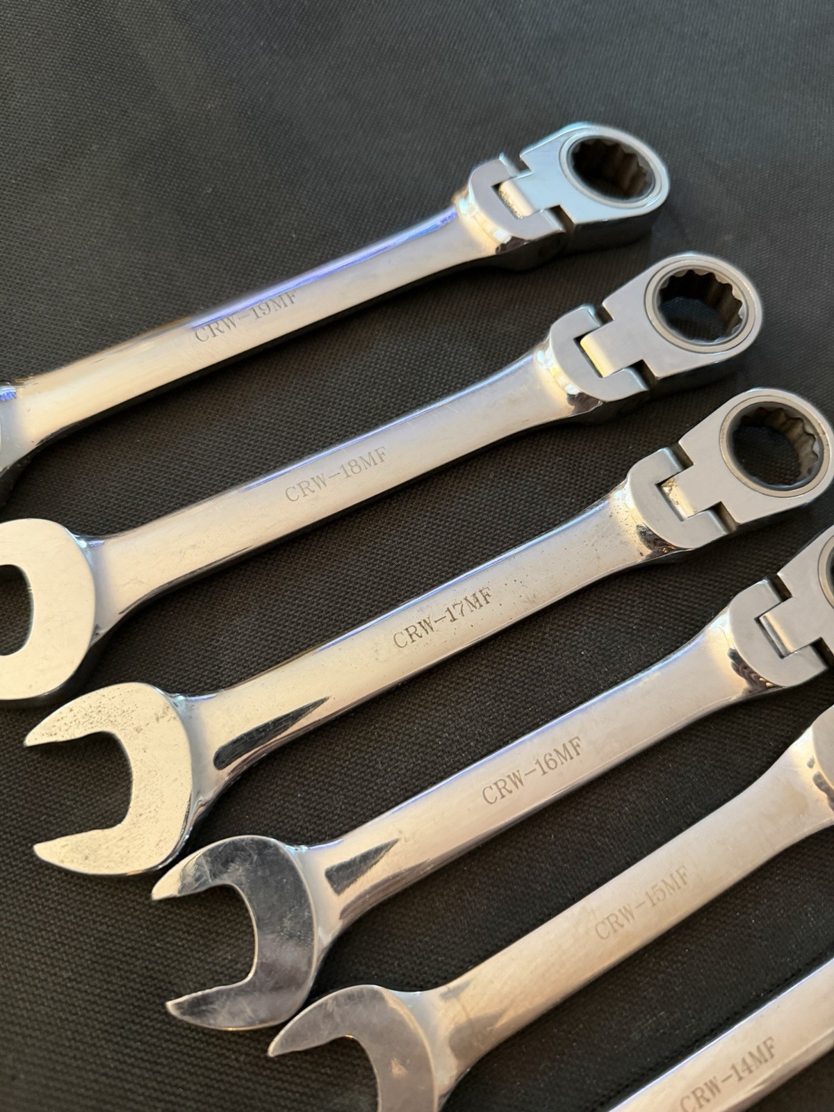 Cornwell Tools Metric Flex Ratcheting Combination 9 Piece Wrench Set CRW12MSFA