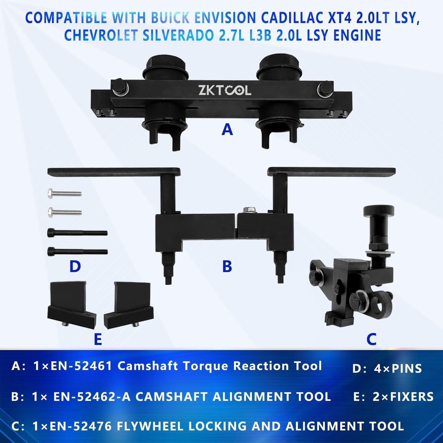 Engine Camshaft Timing Tool for Cadillac XT4 2.0L Silverado Sierra 2.7L EN-52461