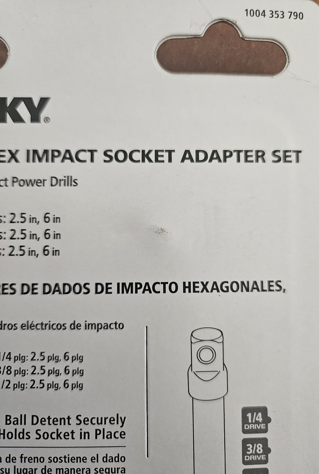 Husky 6 Piece 1/4″ Hex Impact Socket Adapter Set, HISKDRAPT6PC, NEW SEALED