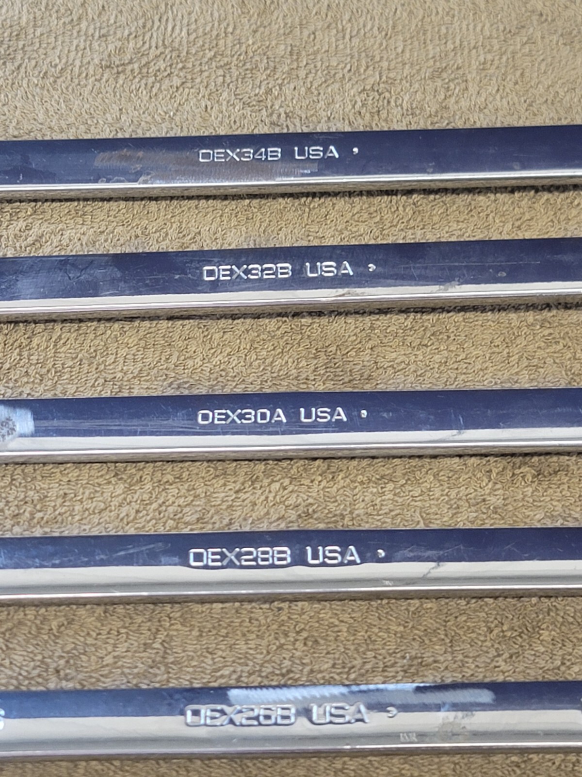 Snap on OEX Combination Wrench Set Sae 1-1/16 1 15/16 7/8 13/16 3/4 9/16 3/8 1/4