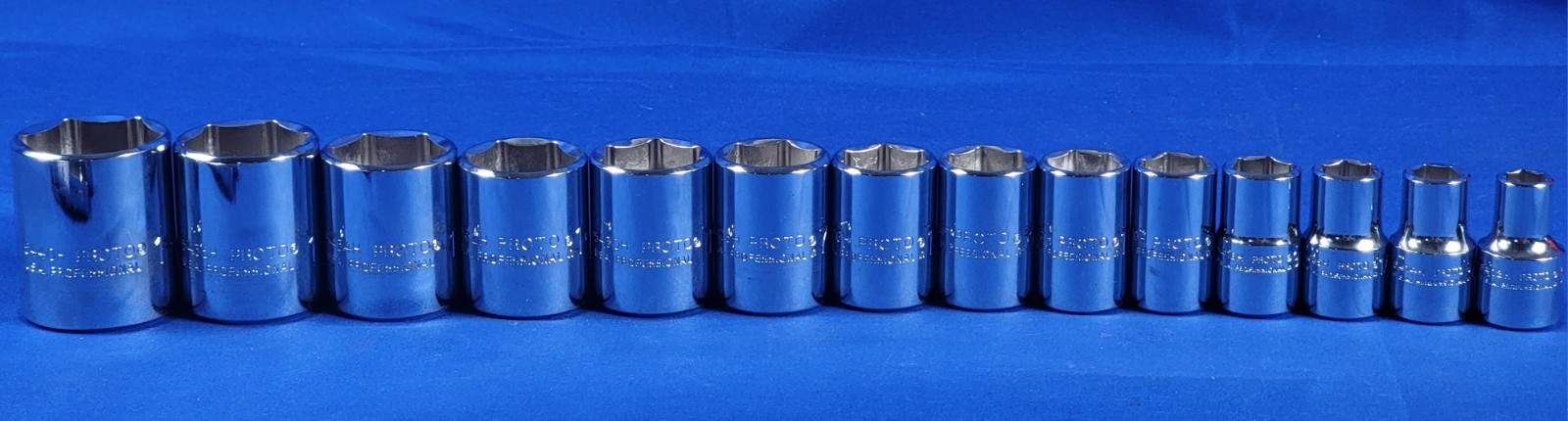 Stanley Proto 26 PC 6 Point 1/2″ Drive SAE Socket Set w/ J5467 1/2″ Breaker Bar