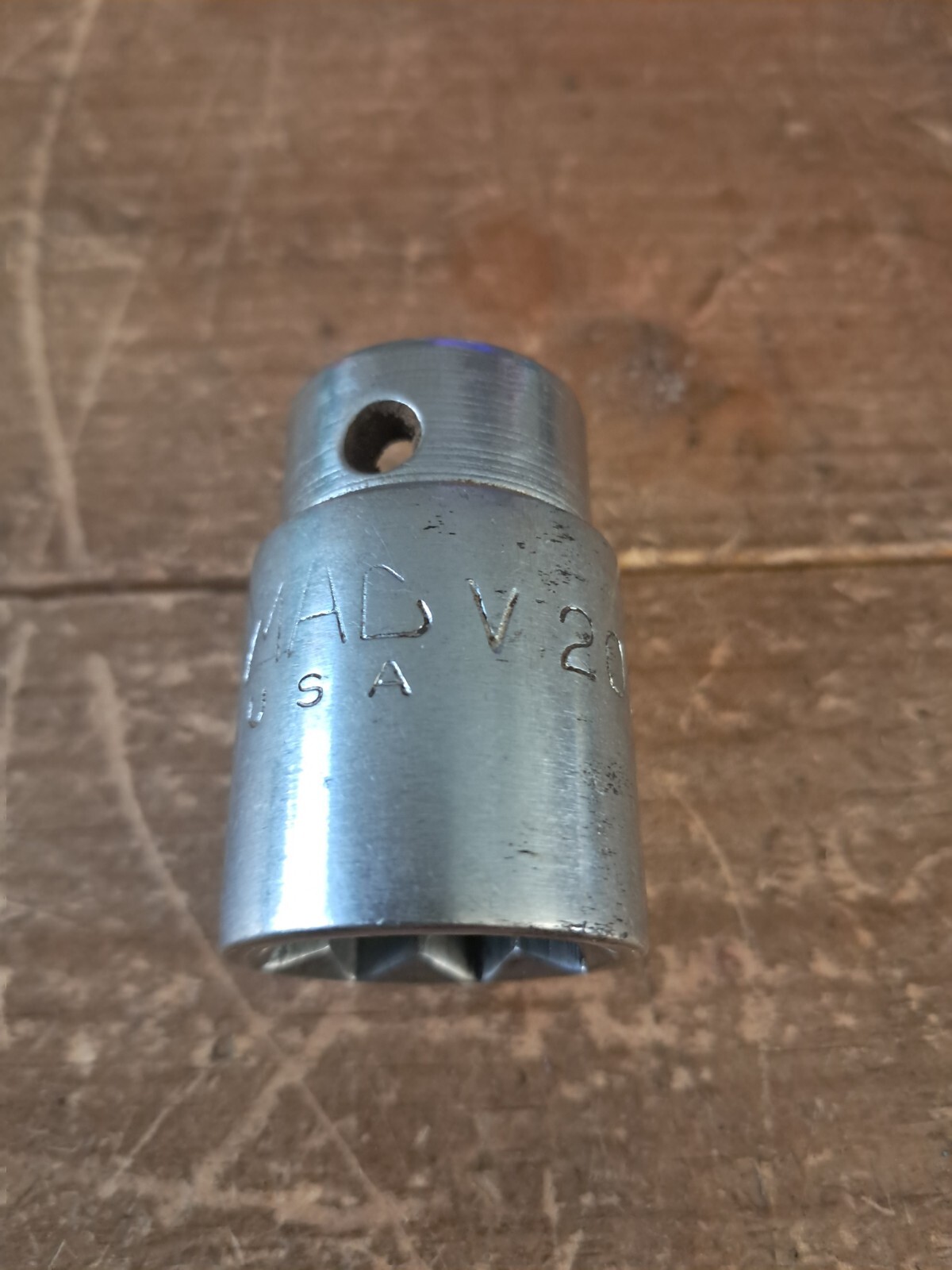 Mac Tools 5/8 Inch Socket Double Square 8 Point 1/2 Drive Shallow V208 Vintage