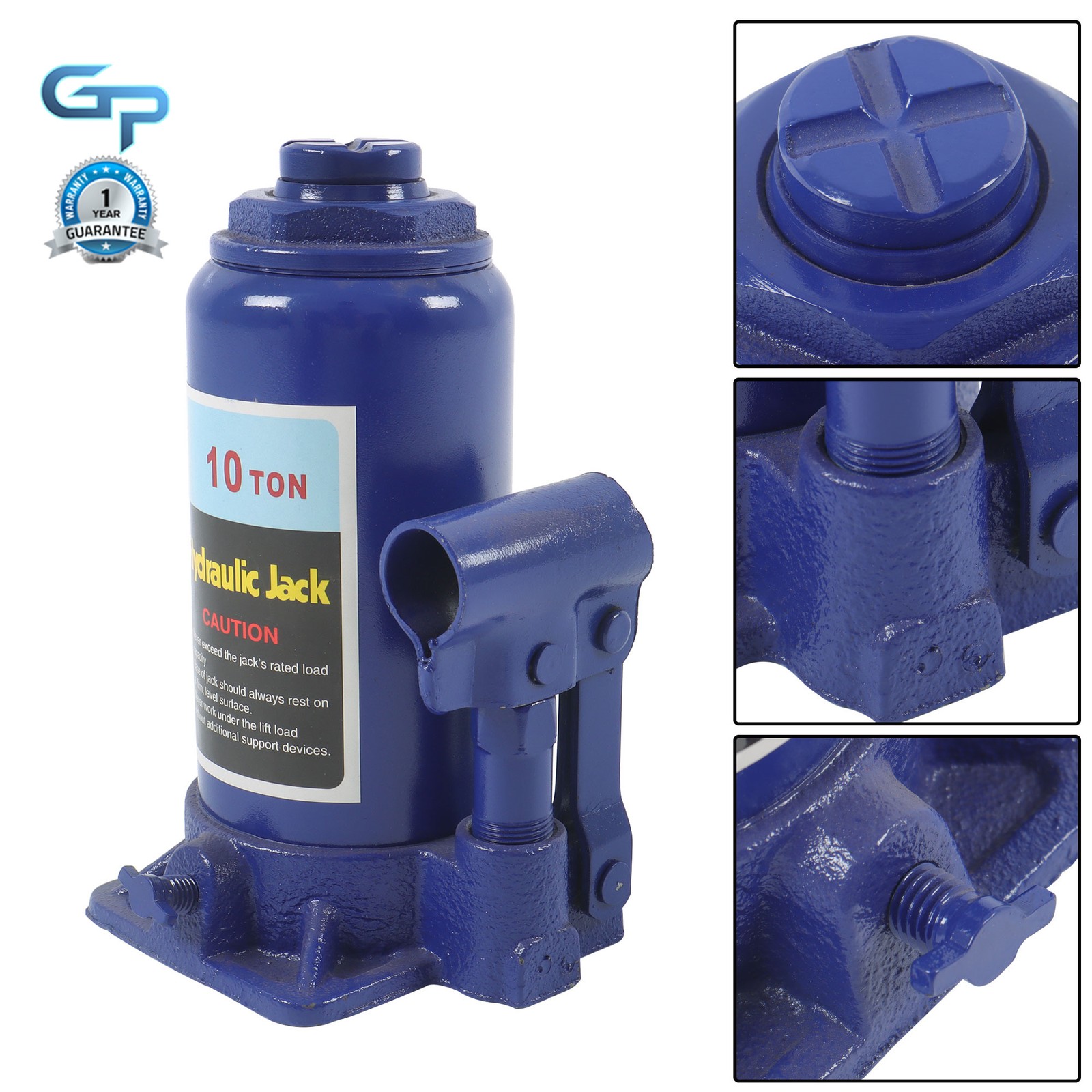 Hydraulic Car Bottle Jack for Auto Repair and House Lift, 10 Ton (20,000 LBs)