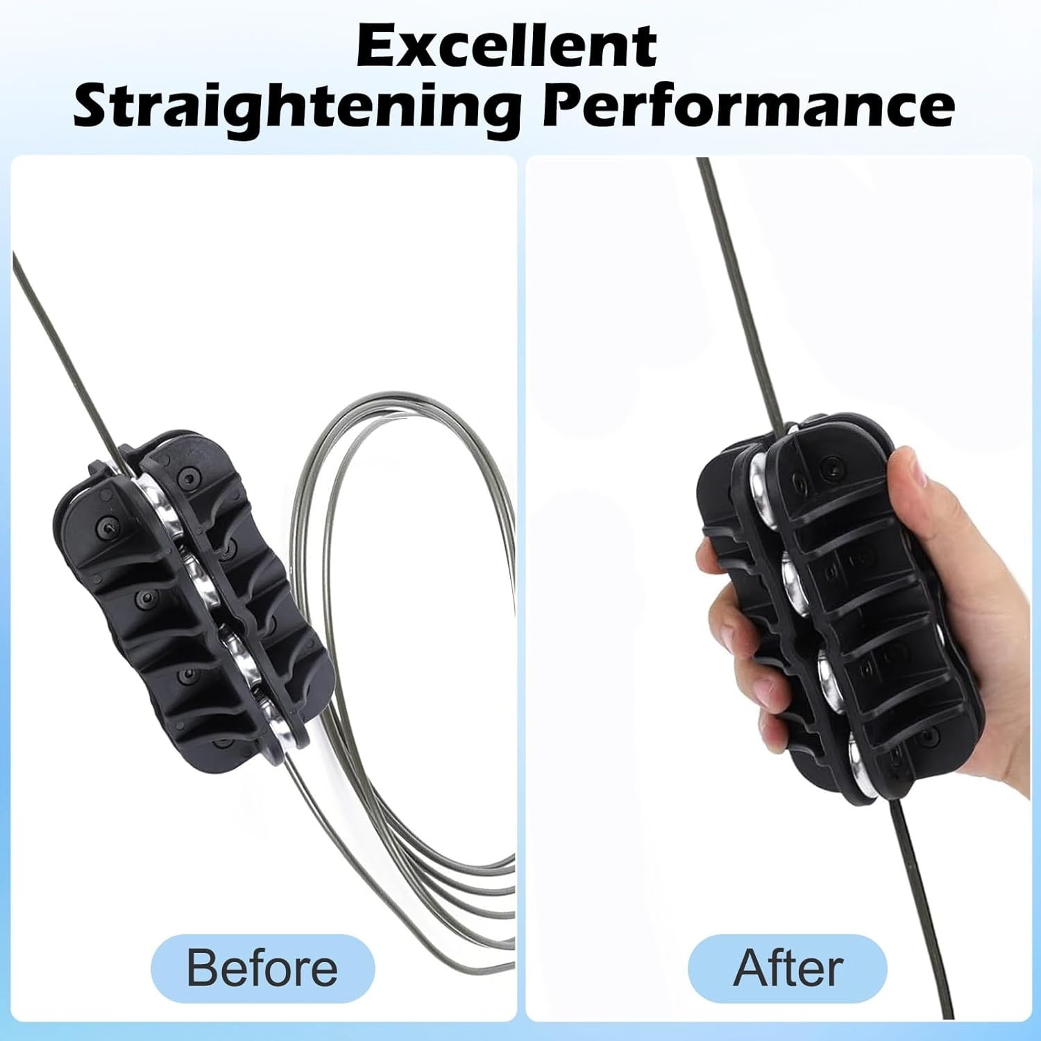 3/8″ Brake Line Straightening Tool Handheld Tubing Straightener for Steel Brass