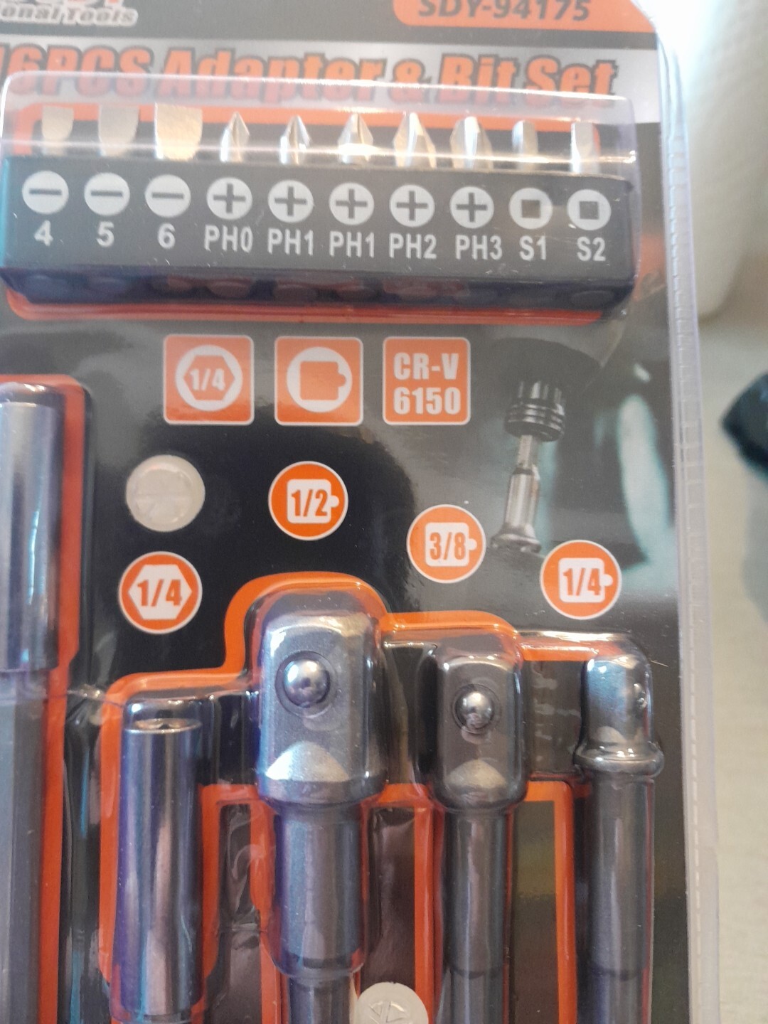 HORUSDY BIT SET & ADAPTER 16PCS HORUSDY SDY-94175