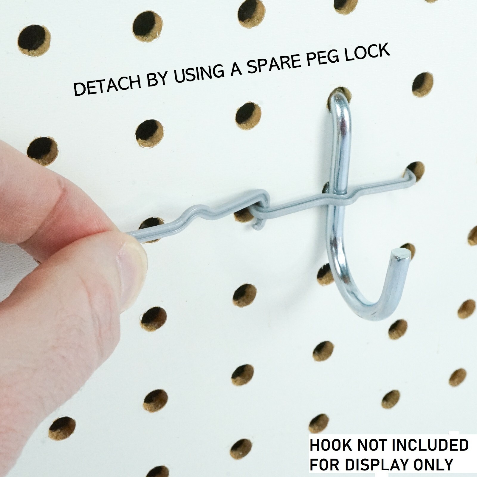 32pc Peg Locks for Pegboard Holds Hooks in Place 1/4 & 1/8 garage organization