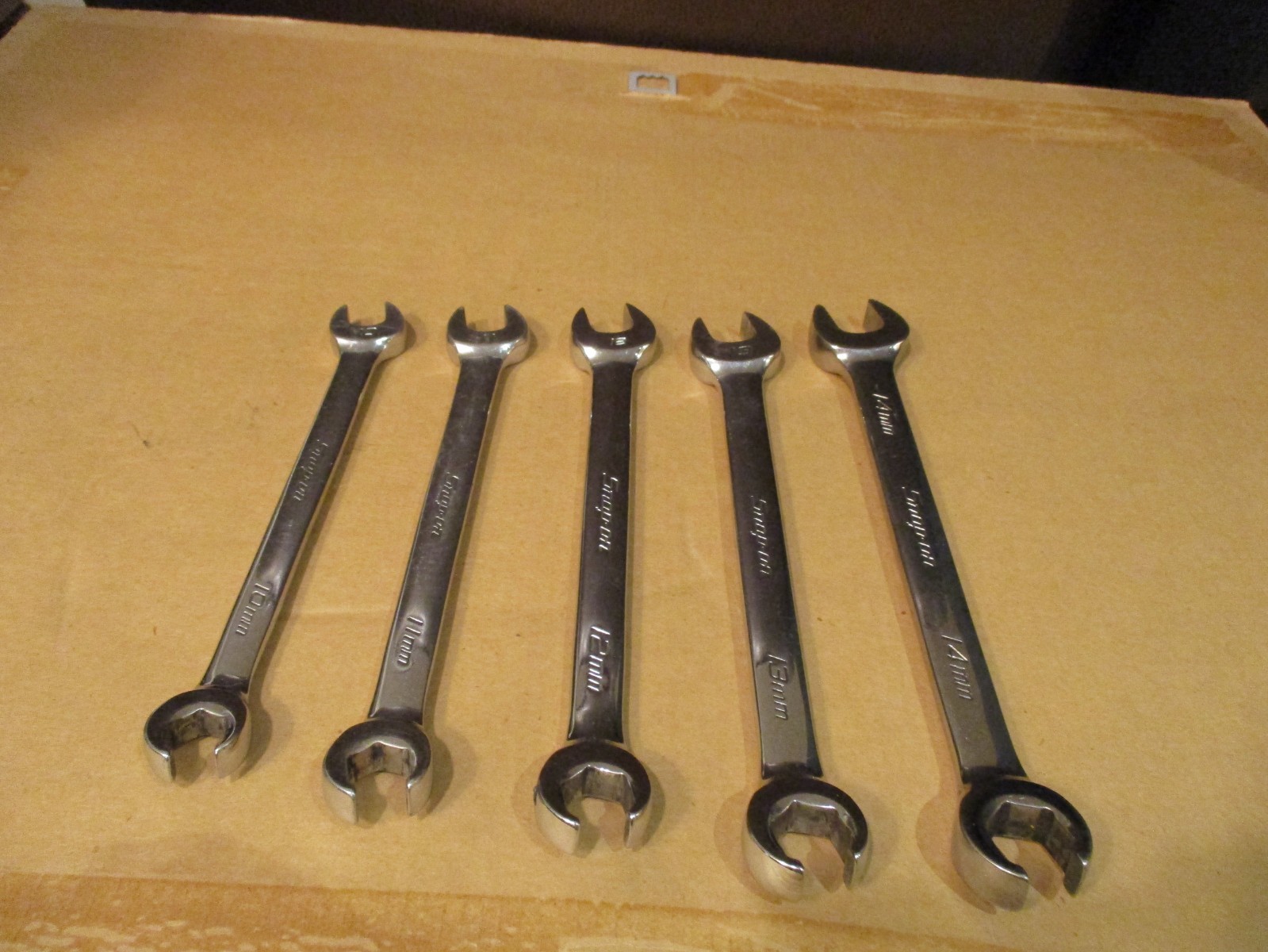 SNAP ON FLARE NUT & OPEN END WRENCH KIT, SIZES 10, 11, 12, 13, 14mm USA