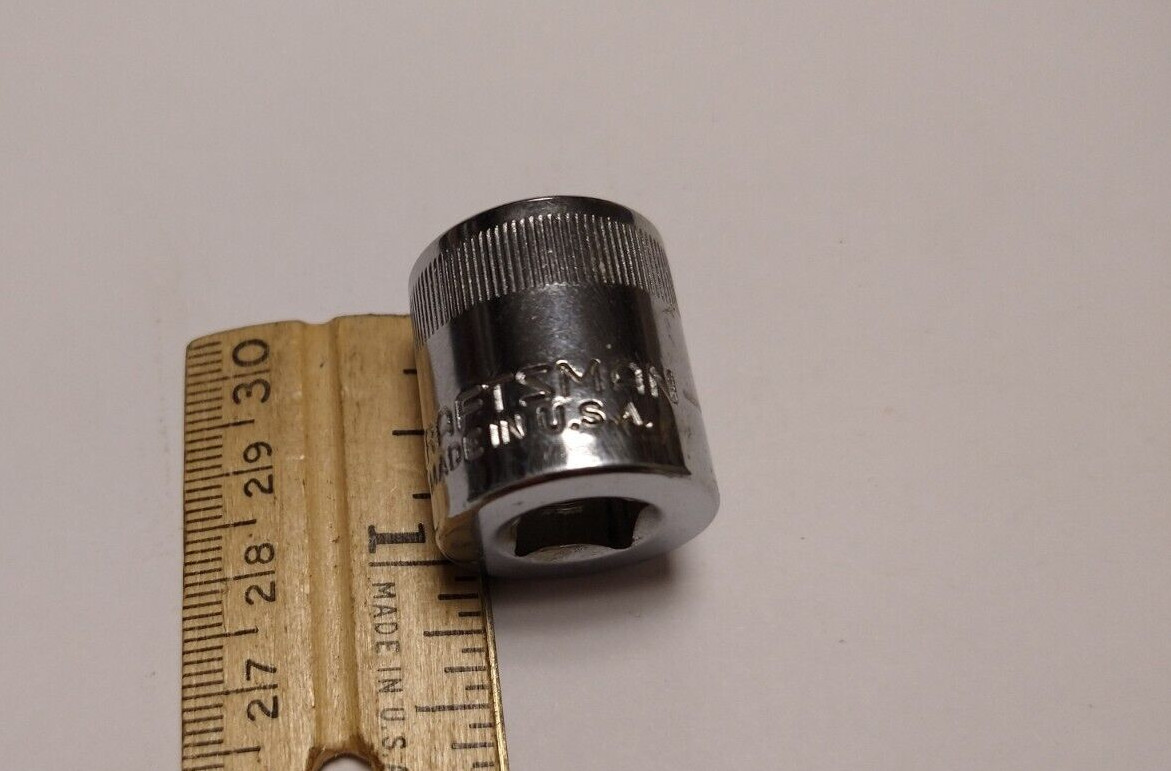Craftsman 3/8″ Drive 17M/M 12 Point Shallow Socket Metric Top Knurl V 44307 USA