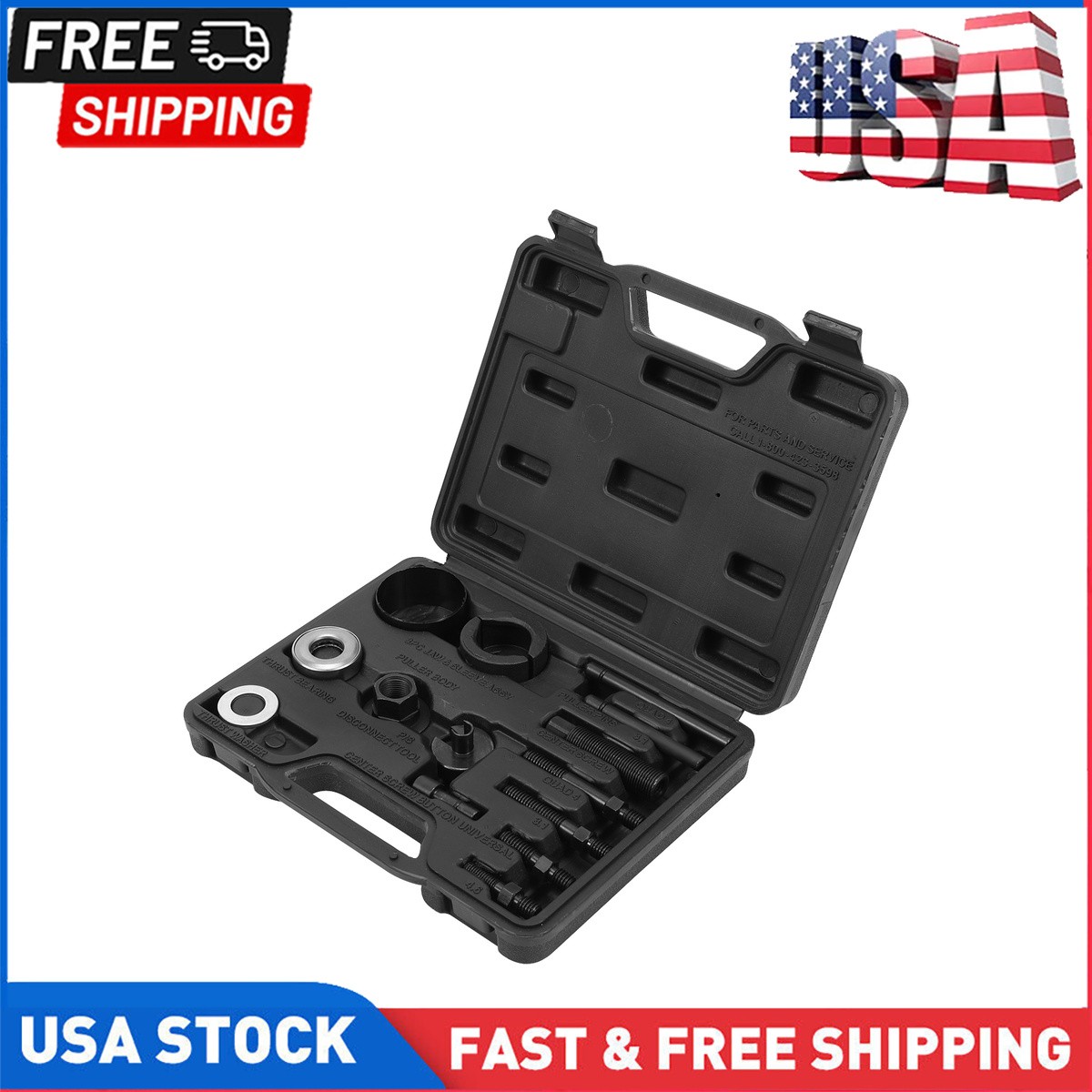 14PCS Set Power Steering Pump Puller Remover Installer Tool Universal Fit
