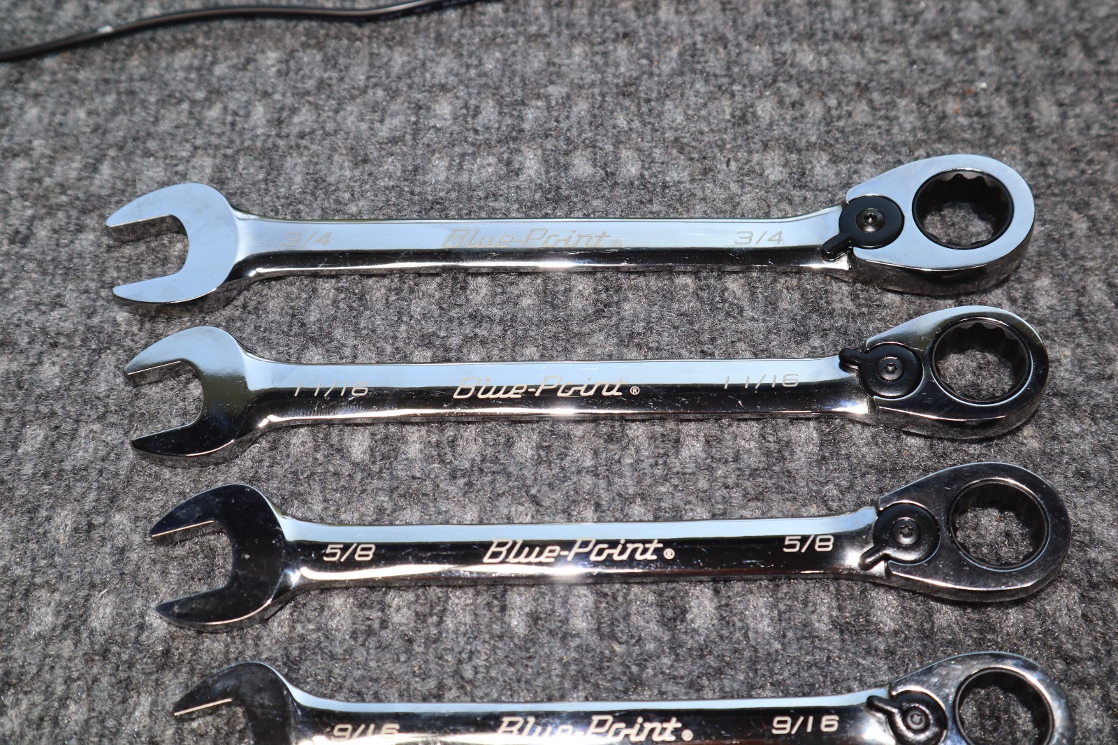 Blue Point BOER Wrench Ratcheting 12 Point Box Set 7/16 1/2 9/16 5/8 11/16 3/4″