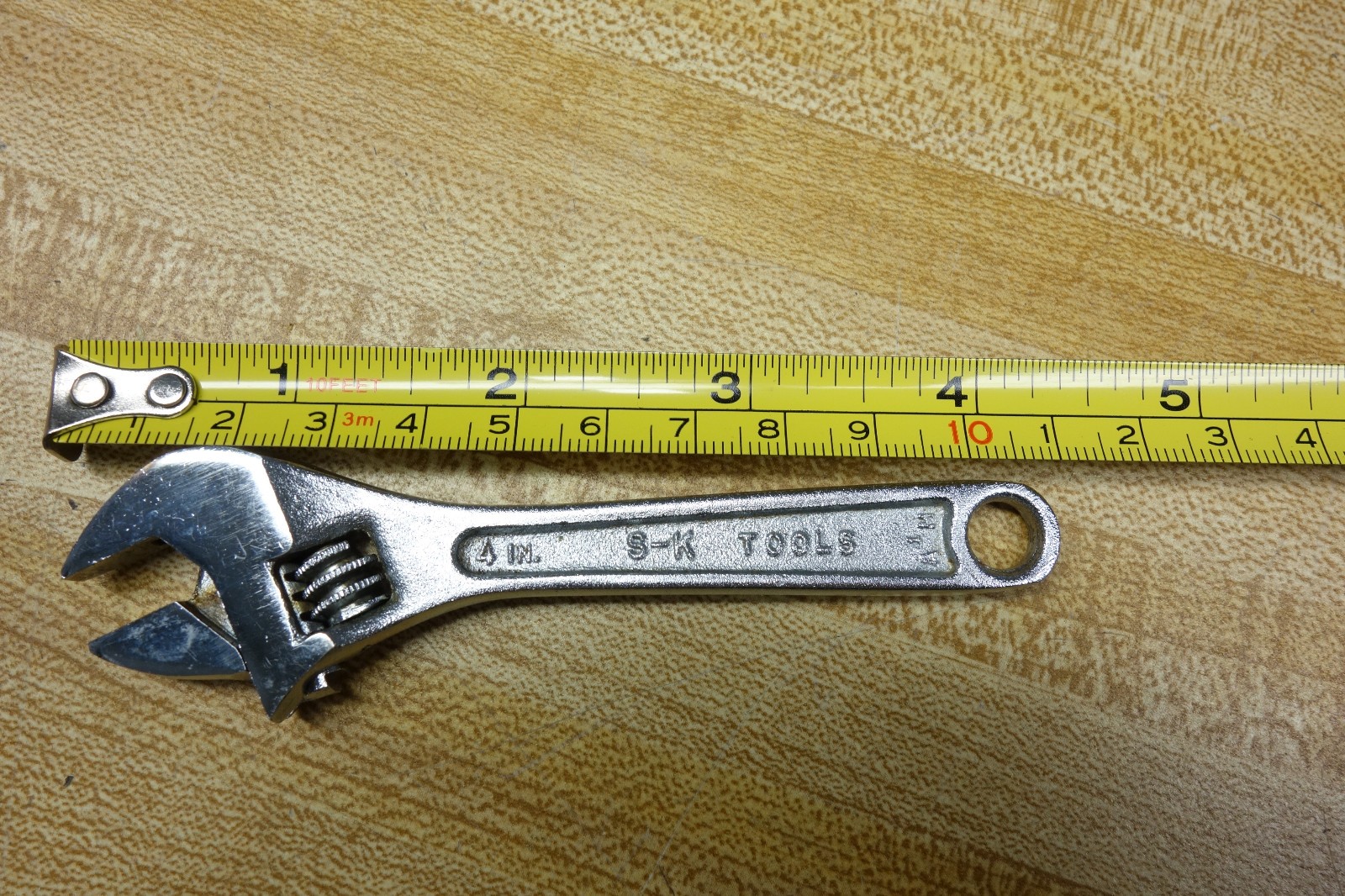 SK Tools 4″ Adjustable Crescent Wrench USA Mini Compact