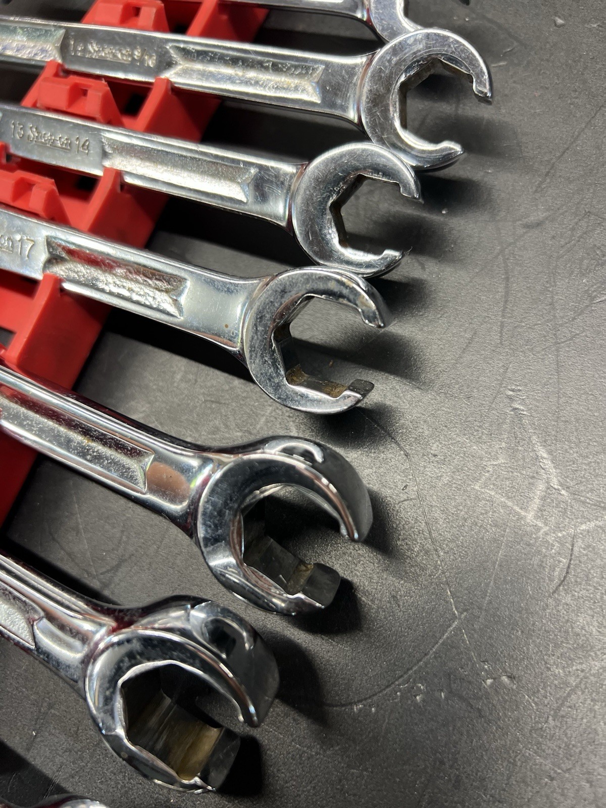 SNAP-ON 8 STD & METRIC DOUBLE END FLARE NUT WRENCH SET RXM SERIES