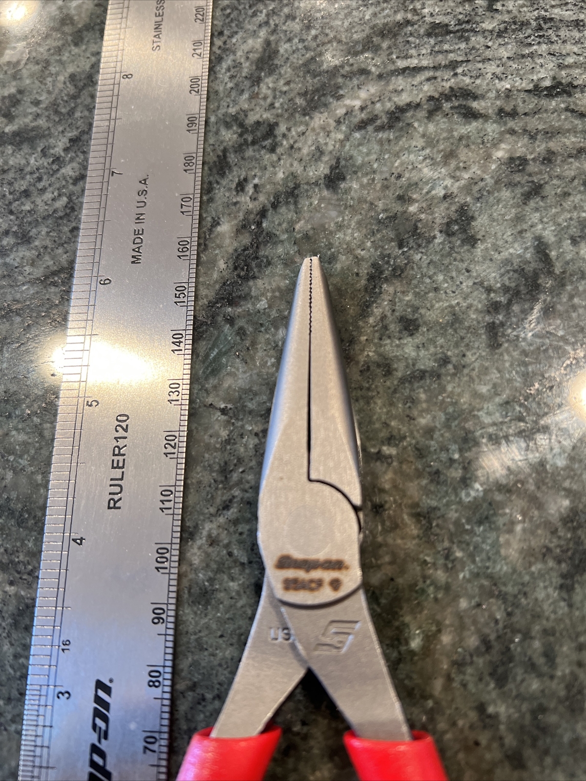 Snap-On 95acf 6″ talon grip needle nose pliers red