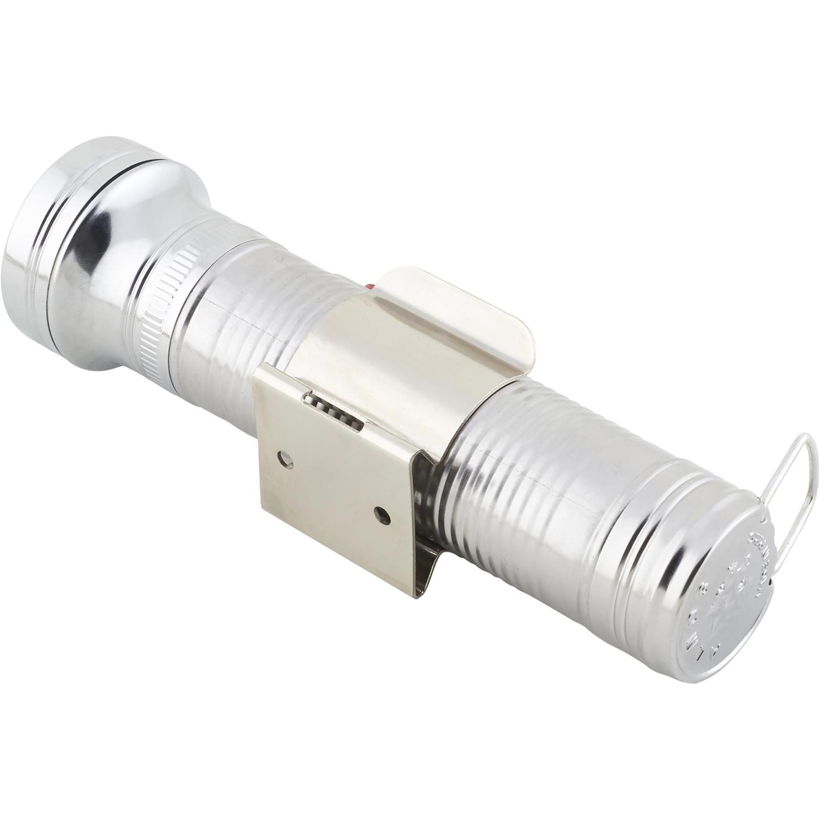 Speedway Motors Metal Vintage Flashlight With Heavy Duty Clamp