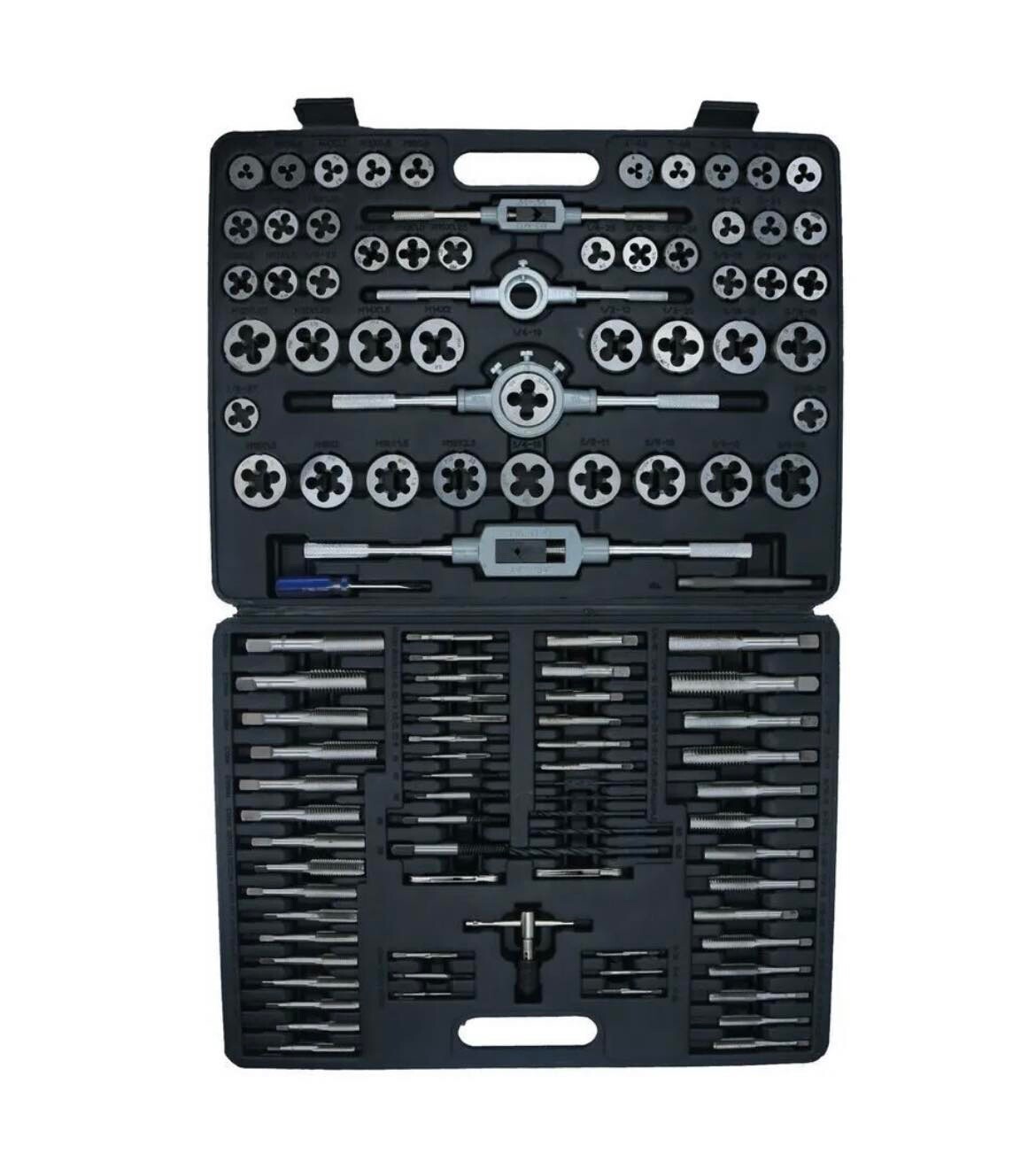 115pc Metric MM + Imperial UNF UNC Pipe Thread Tap and Die Rethreader Set