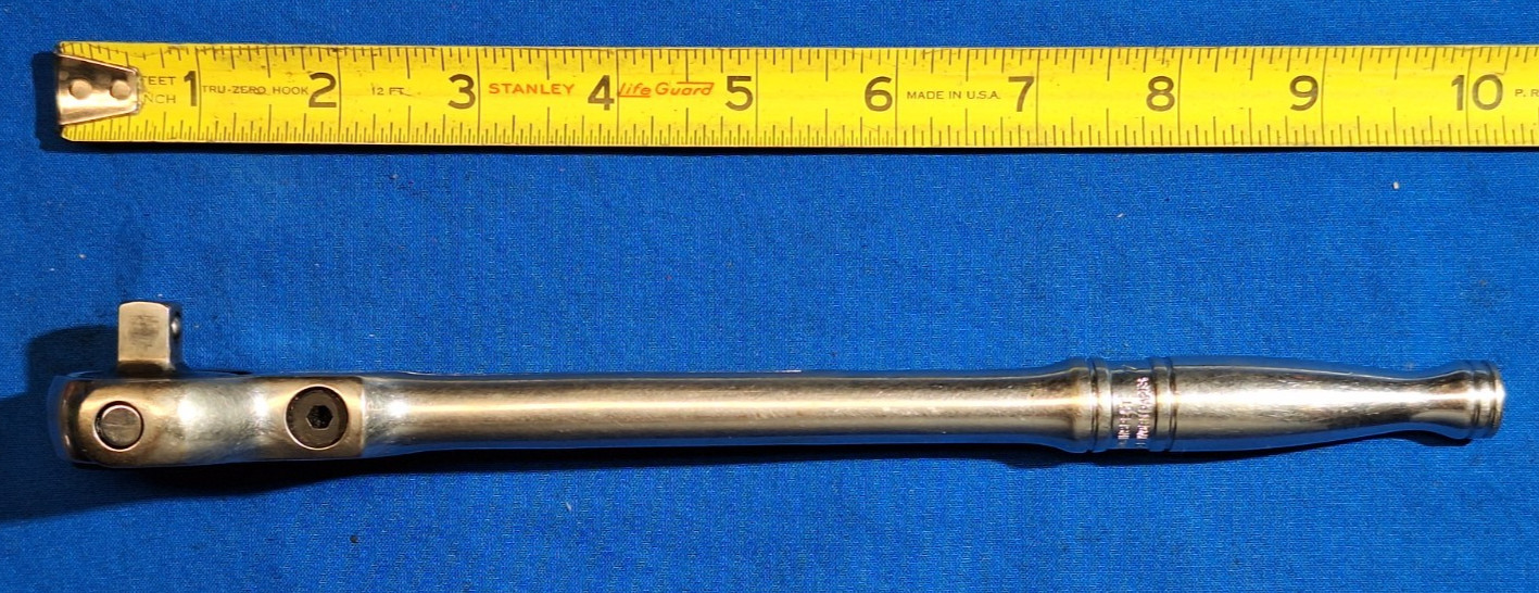 1987 Snap-On F748 10″ long swivel head 3/8″ drive ratchet