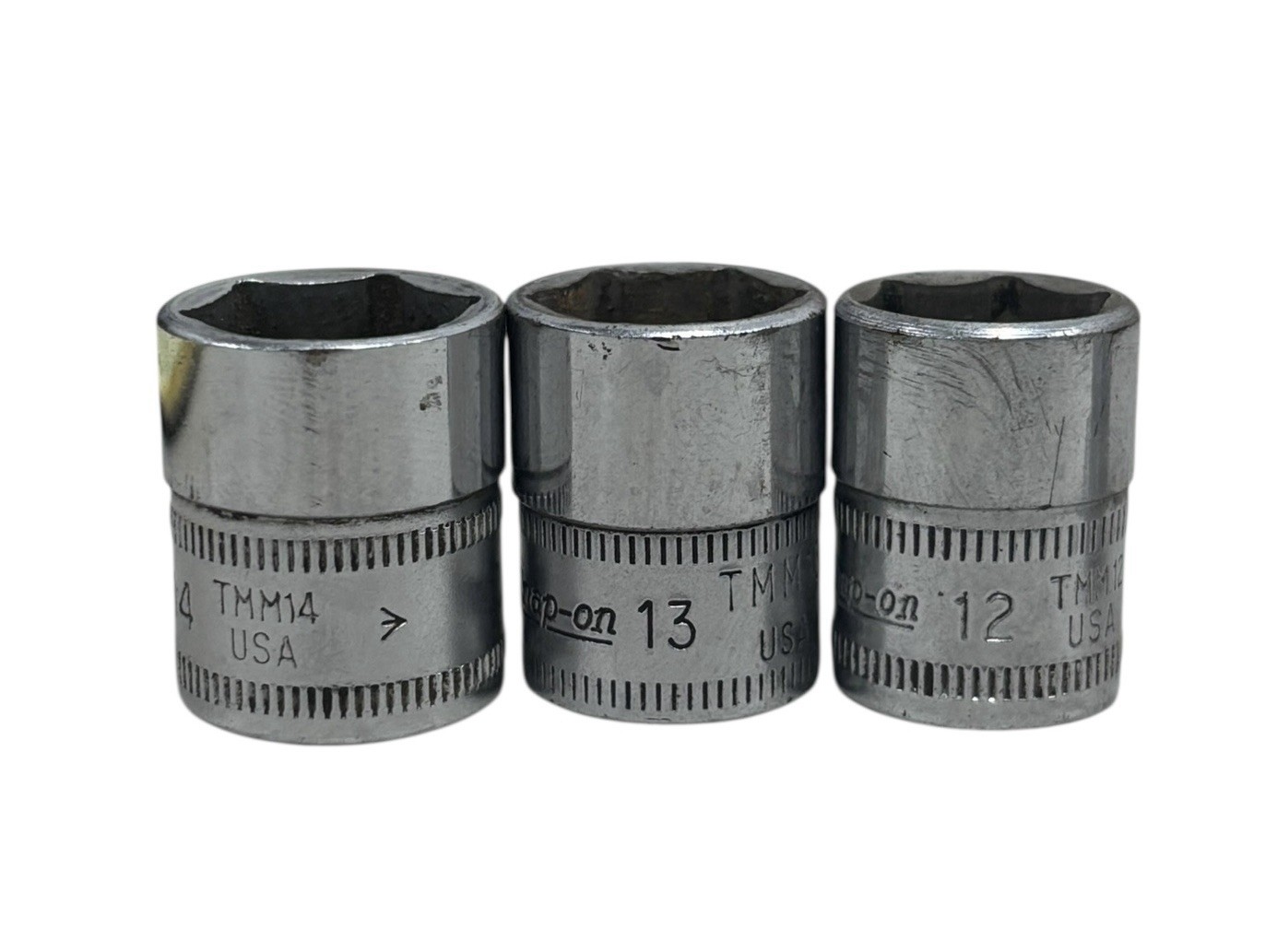 Snap On Shallow Socket Set – Chrome, TMM4-TMM14 (Missing TMM7)